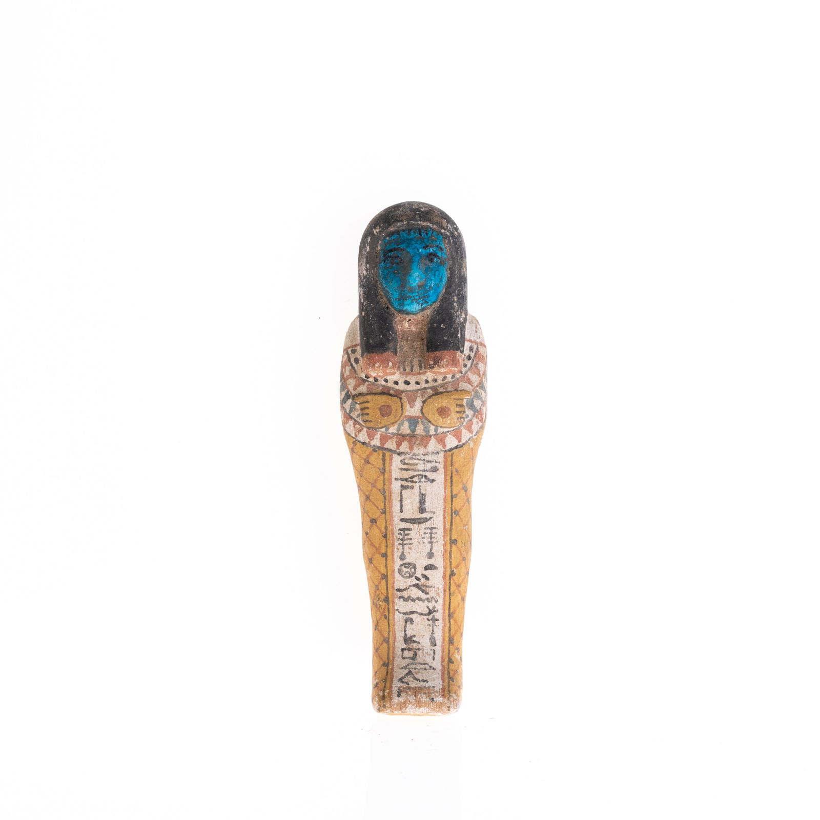 ANCIENT EGYPTIAN POLYCHROME FIGURE (1 of 7)