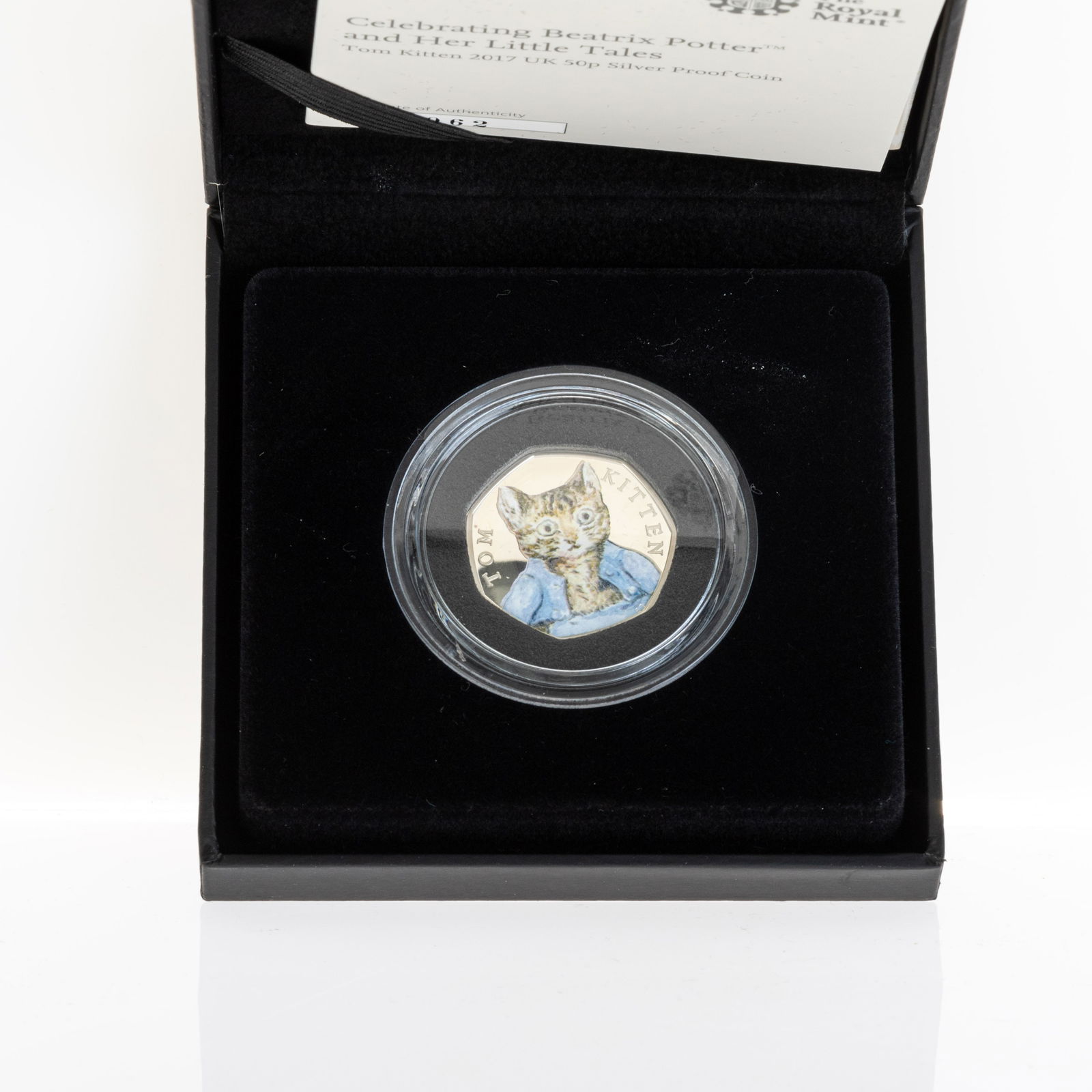 ROYAL MINT BEATRIX POTTER SILVER COIN: 9.5x9.5x2.5CM.From a collection of Wedgwood and other selected ceramic/porcelain objects. Kindly examine all photographs provided in this listing or ask for a condition report. All items offered are i