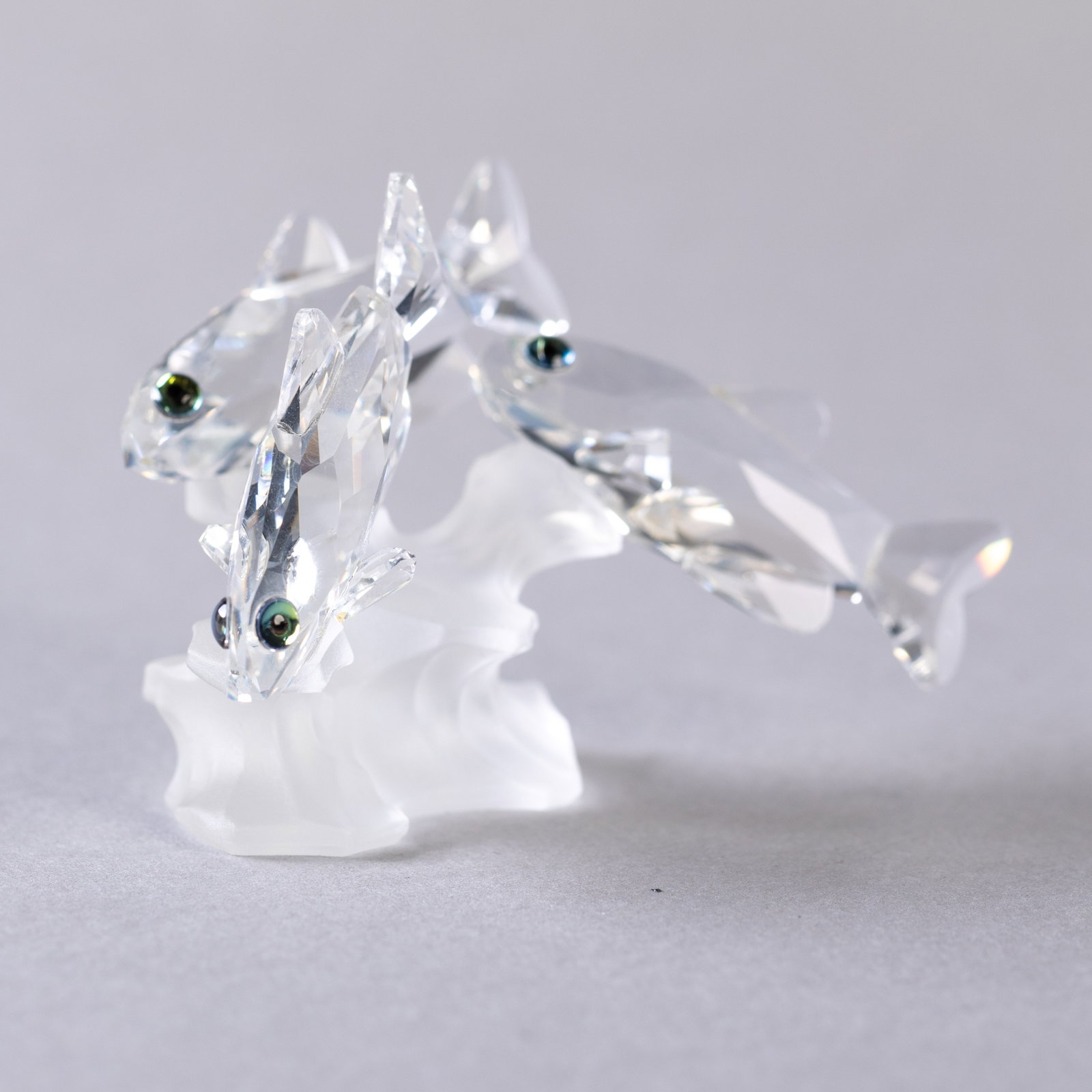 SWAROVSKI CRYSTAL GLASS SCULPTURE: (L) 8CM.From a collection of Wedgwood and other selected ceramic/porcelain objects. Kindly examine all photographs provided in this listing or ask for a condition report. All items offered are in gene
