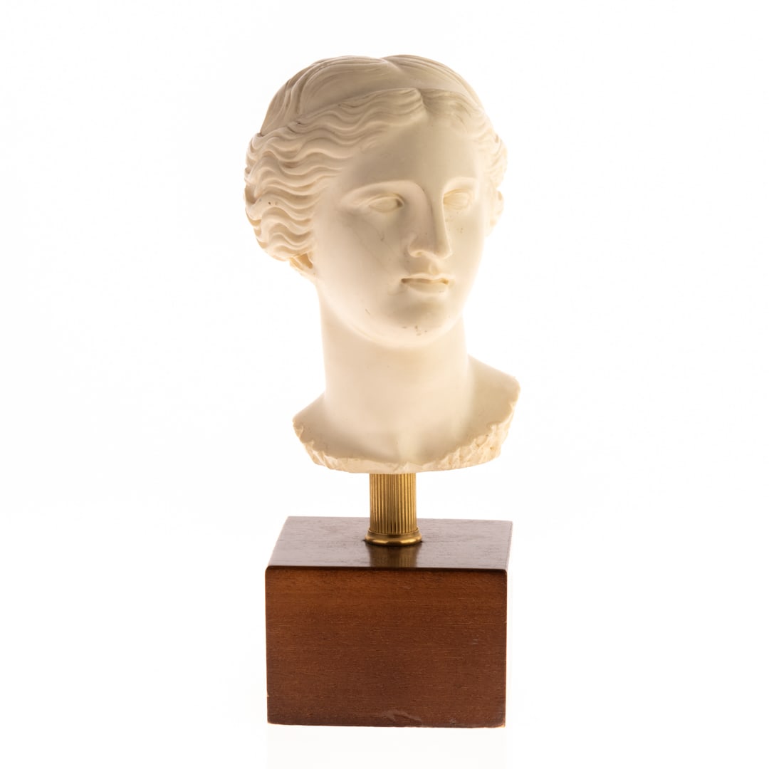 GRAND TOUR TYPE BUST AFTER THE GREEK: From a collection of Wedgwood and other selected ceramic/porcelain objects. Kindly examine all photographs provided in this listing or ask for a condition report. All items offered are in generally go