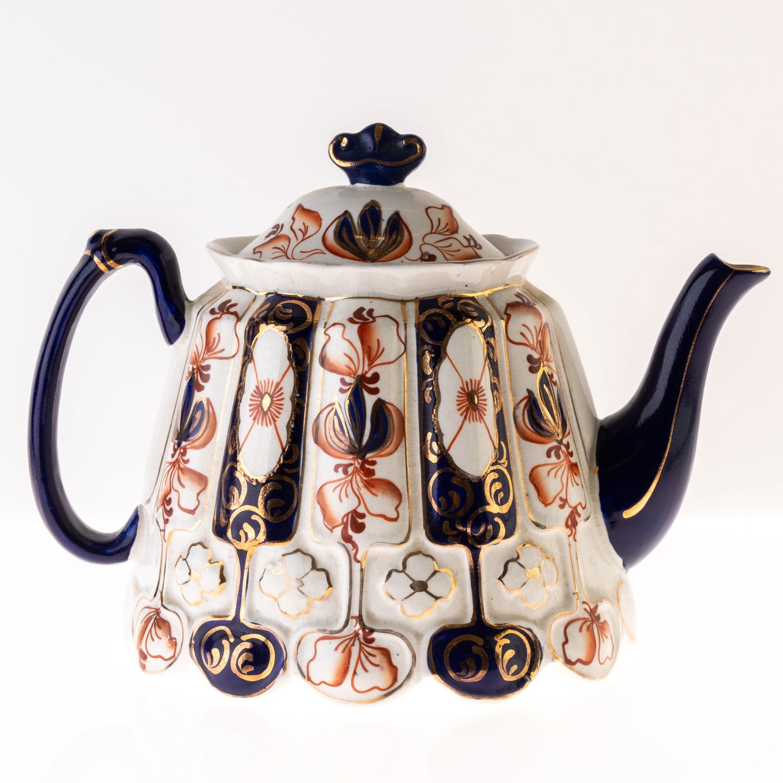 ANTIQUE IMARI PATTERN PORCELAIN CERAMIC TEAPOT 19TH CENTURY (1 of 3)