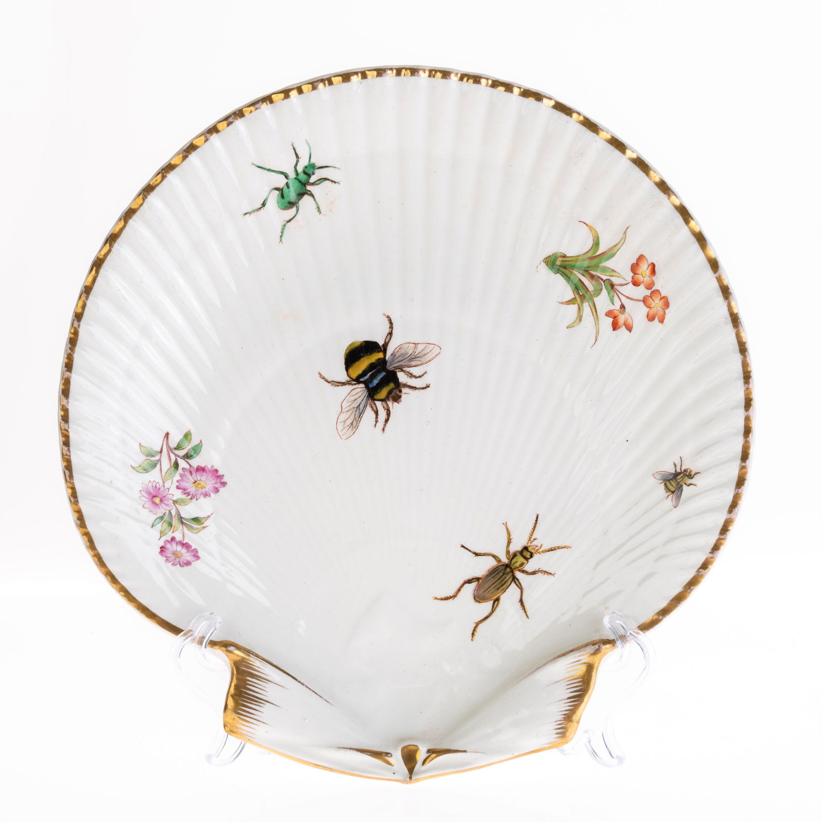 ANTIQUE WEDGWOOD NAUTILUS SHELL PEARLWARE PLATE (1 of 5)