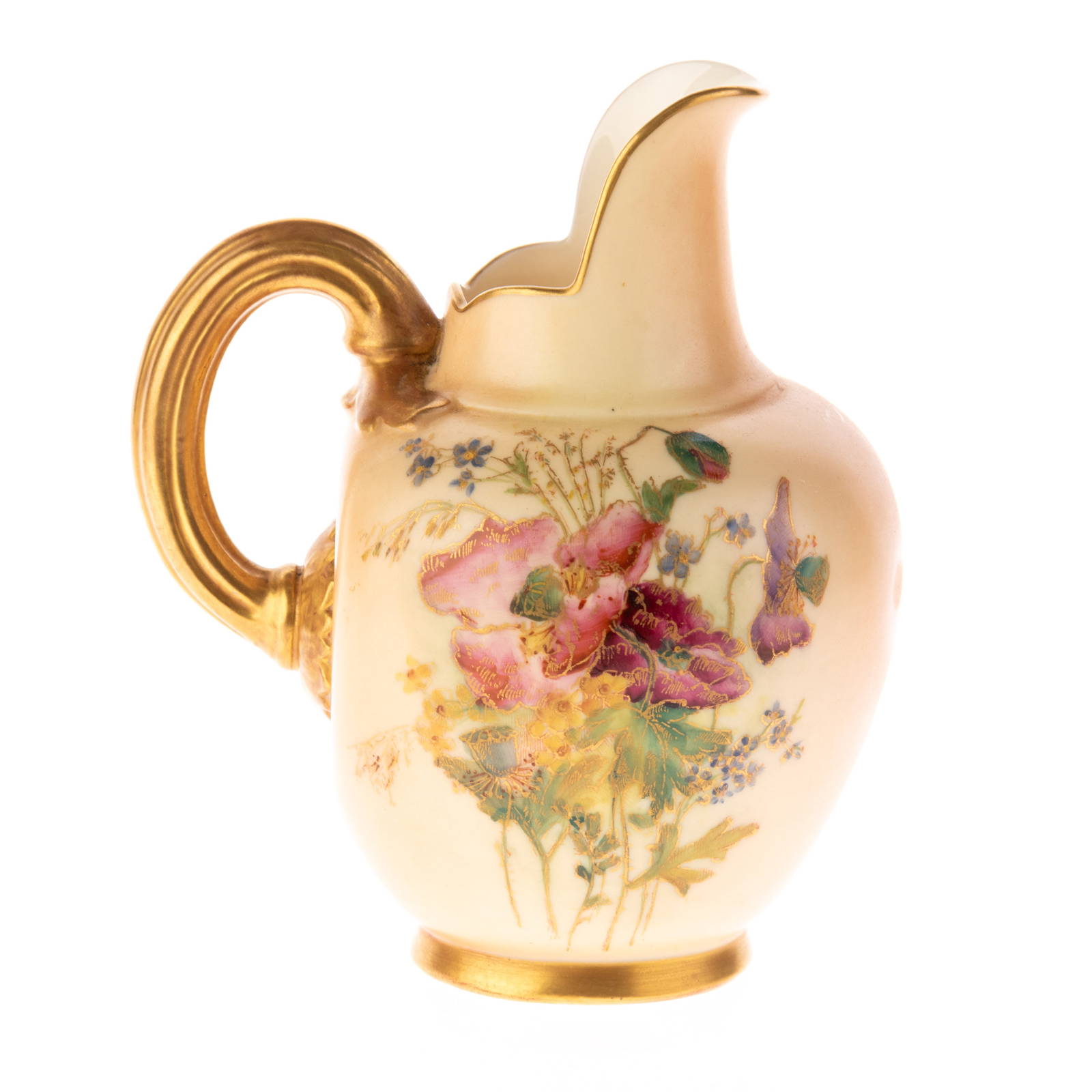 Antique Royal Worcester Handpainted Porcelain Jug Auction
