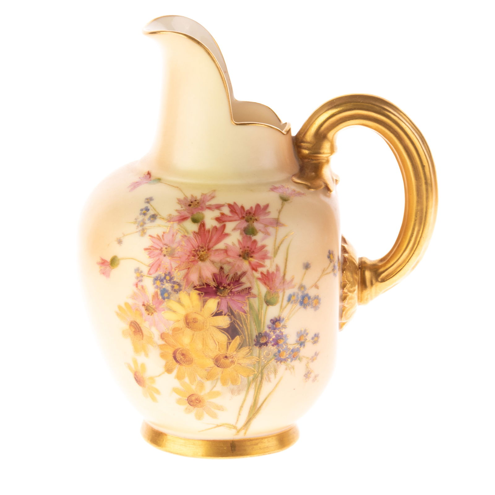 ANTIQUE ROYAL WORCESTER HAND-PAINTED PORCELAIN JUG (1 of 2)