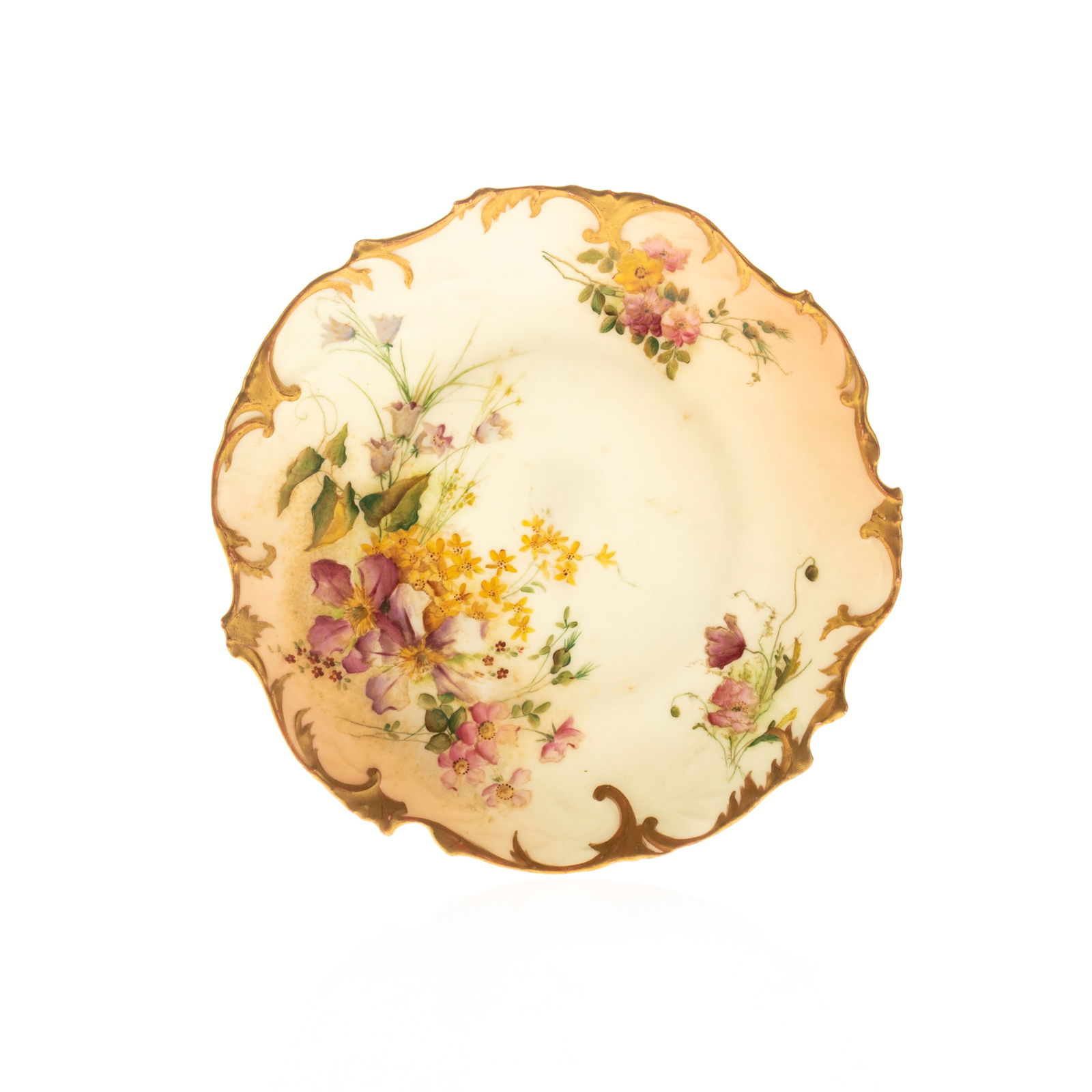 ROYAL WORCESTER ANTIQUE ART NOUVEAU PORCELAIN PLATE (1 of 2)