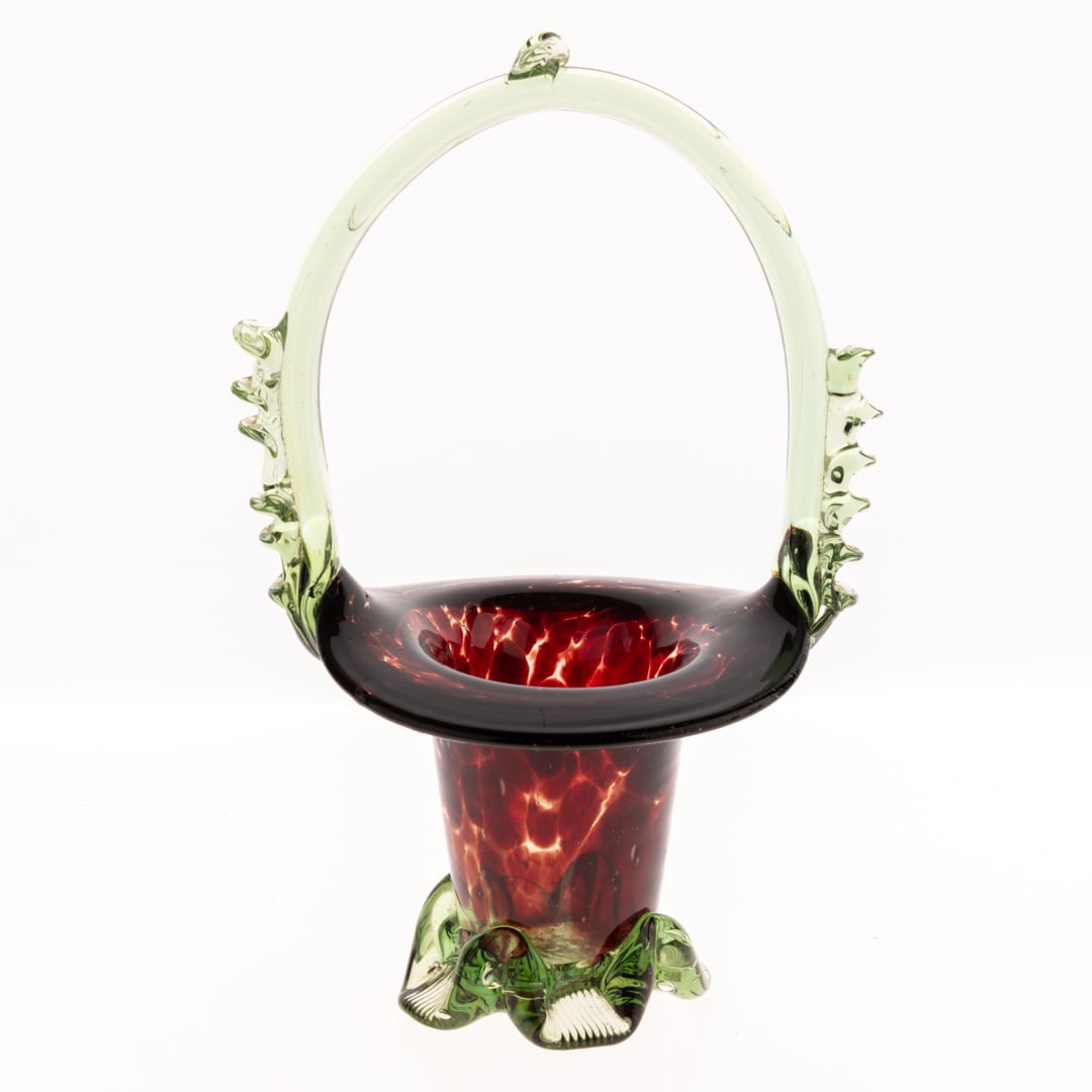 MURANO HAND-BLOWN GLASS BASKET (1 of 3)