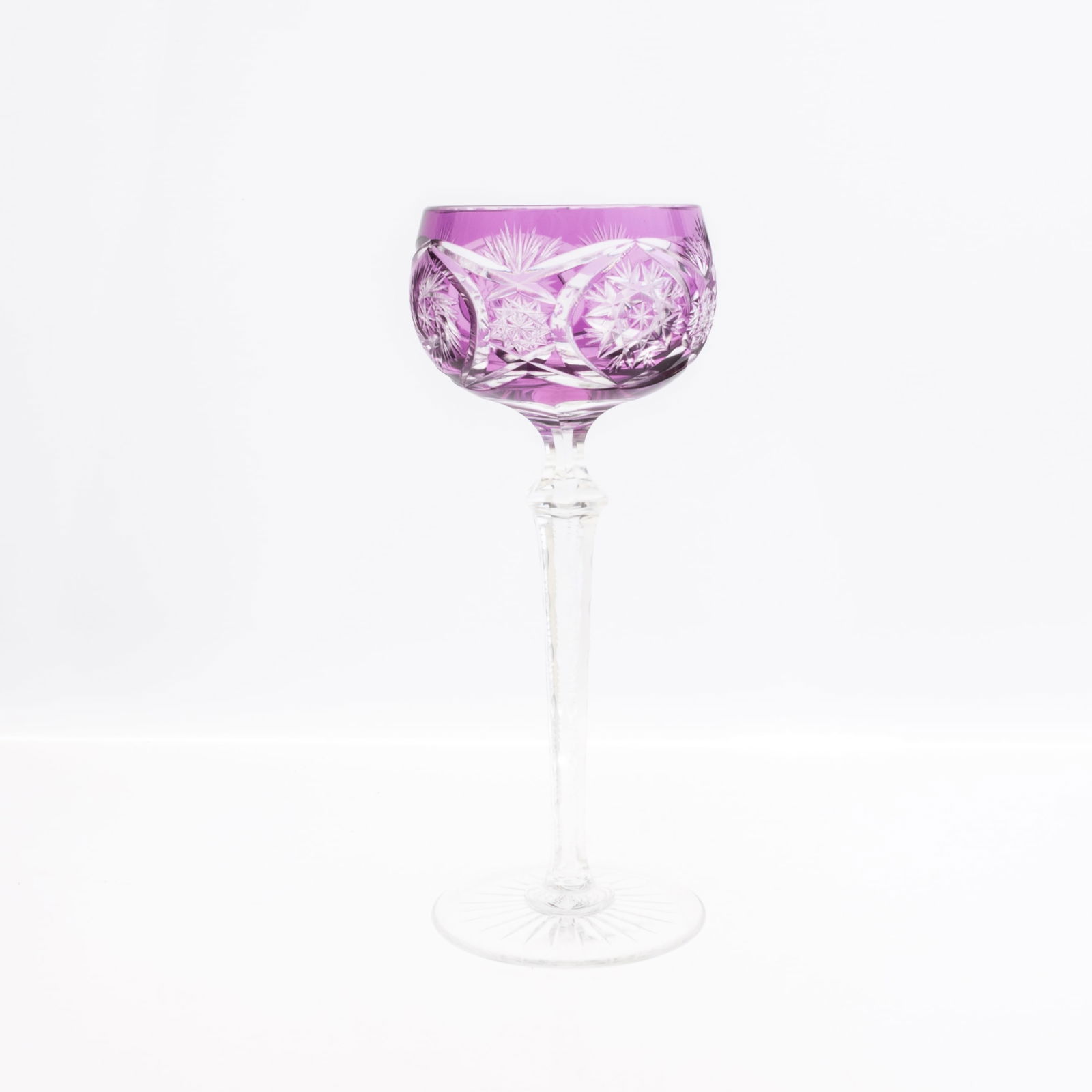 FINE CUT CRYSTAL HOCK GLASS (1 of 4)