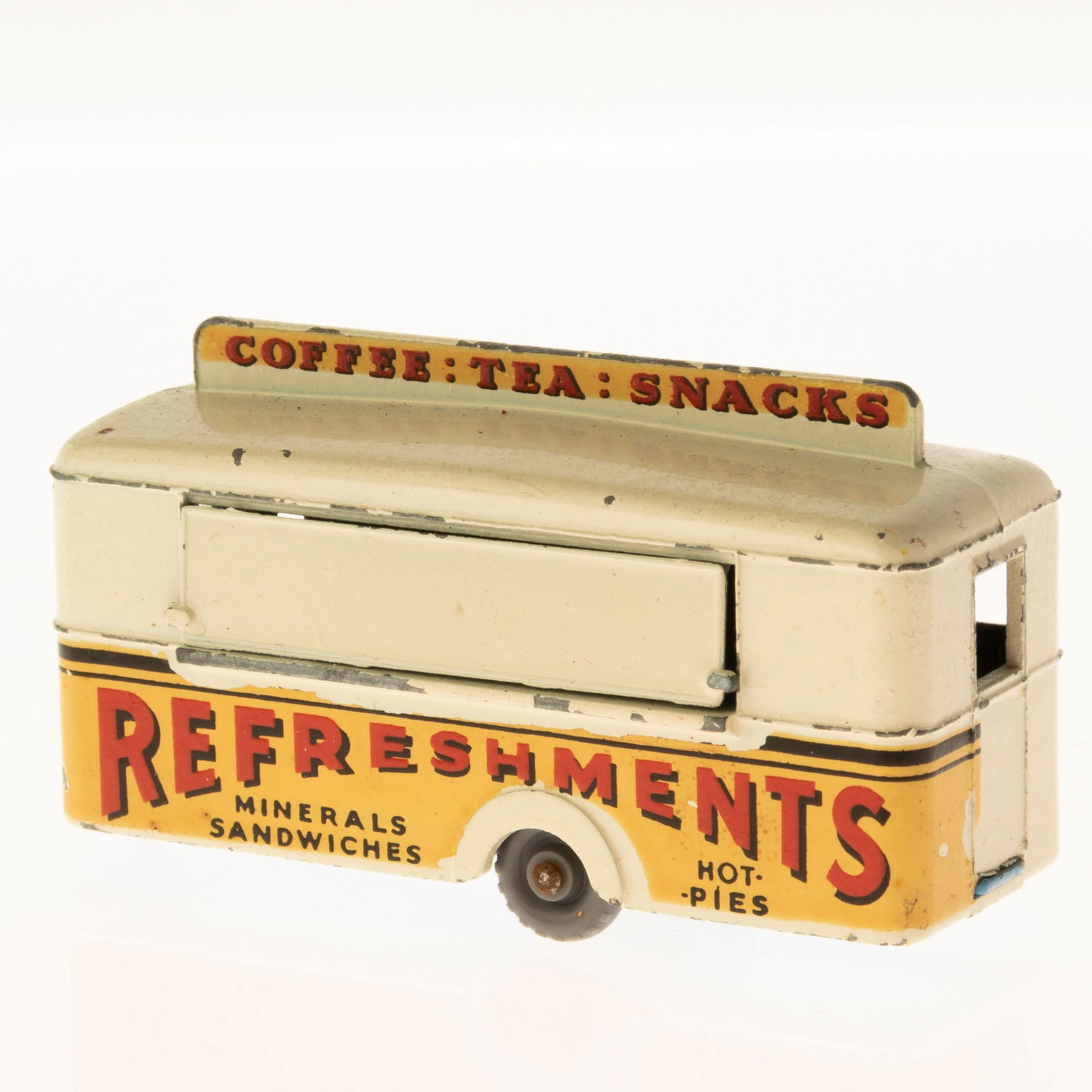 1:43 SCALE DIECAST MODEL LESNEY MOBILE CANTEEN: From a large collection of vintage die-cast vehicles including rare examples. Kindly examine all photographs provided in this listing or ask for a condition report. All items offered are in generally