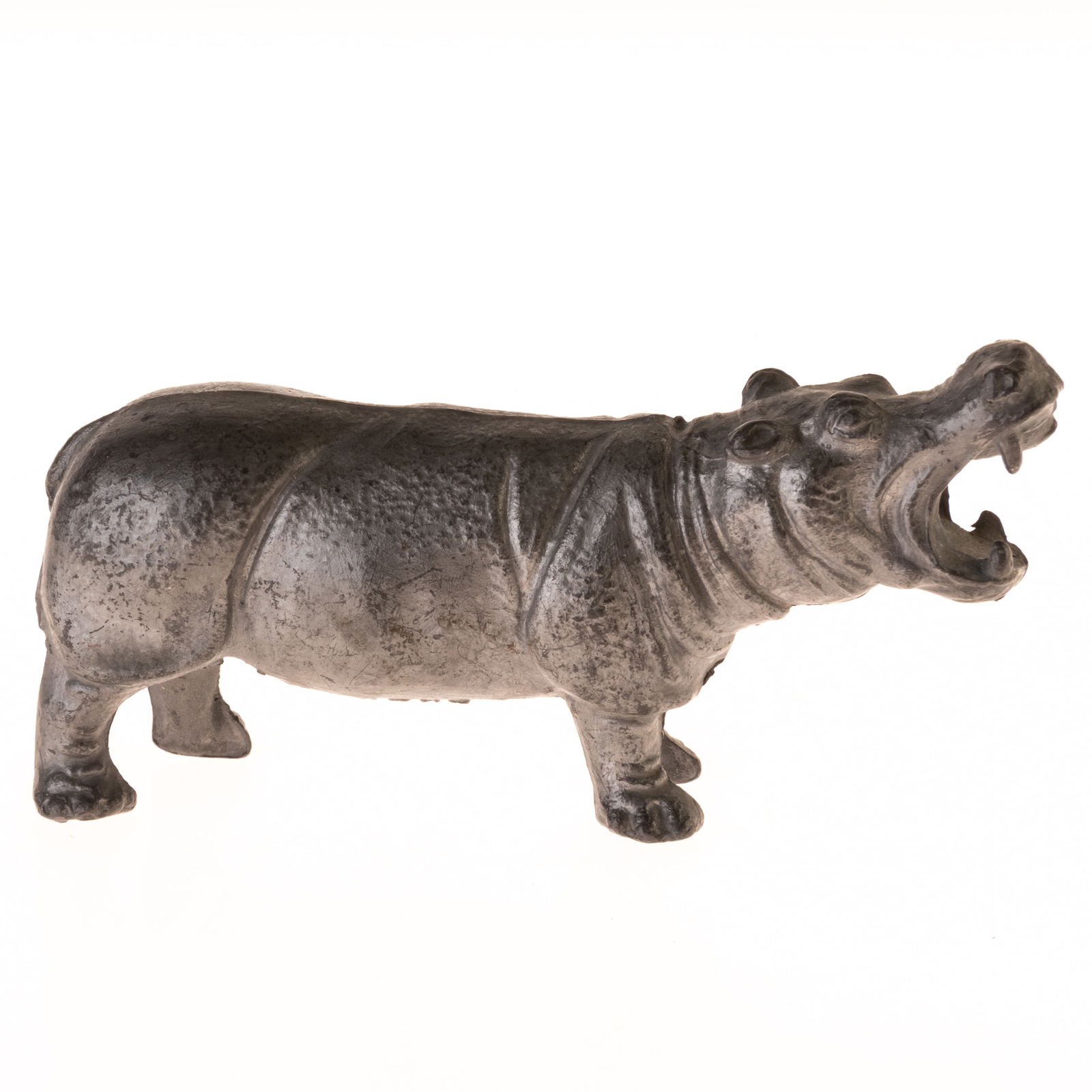 LEAD MINIATURE FIGURE OF A HIPPOPOTAMUS (1 of 3)