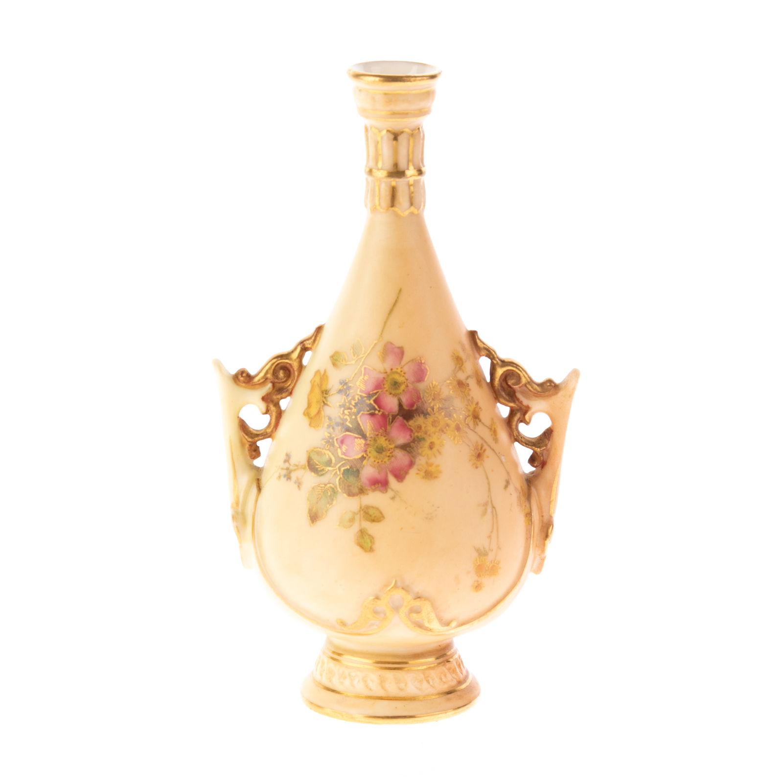 ANTIQUE ROYAL WORCESTER HAND-PAINTED PORCELAIN VASE (1 of 2)