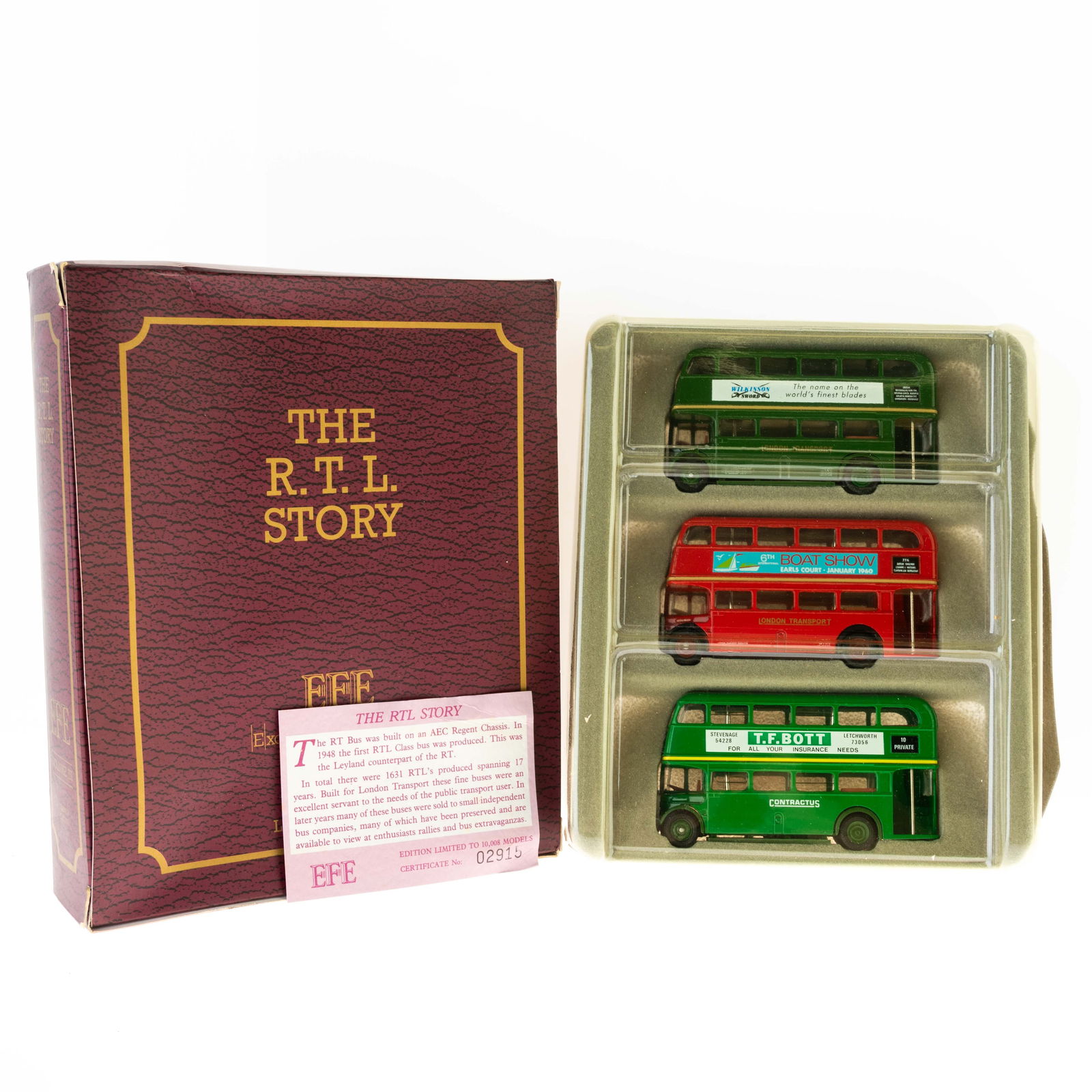 1:76 SCALE DIECAST MODEL EFE FIRST EDITION BUS BOXED SET (1 of 3)