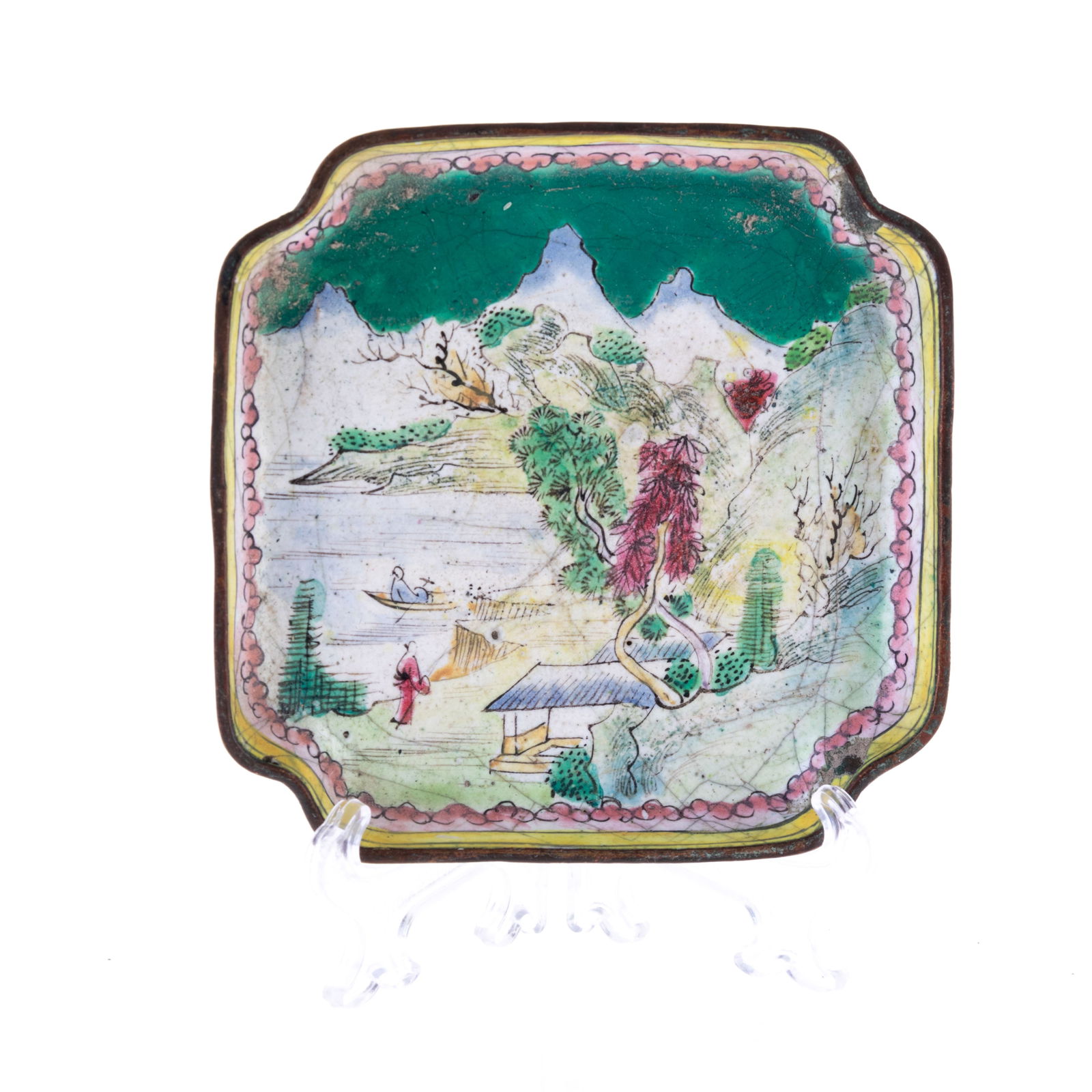 CHINESE CANTON ENAMEL TRAY (1 of 2)