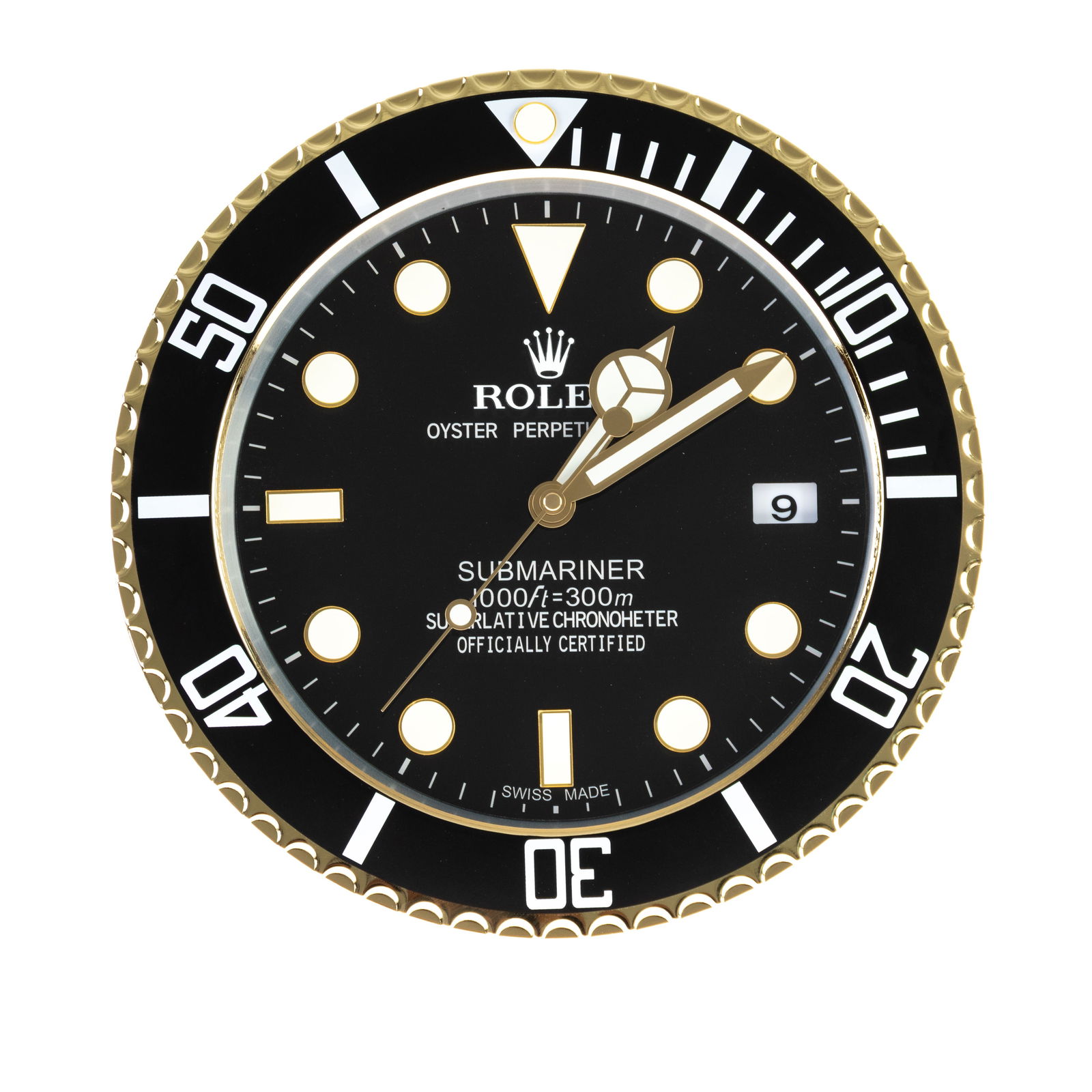 ROLEX ADVERTISING OFFICIAL DEALERSHIP CLOCK: (HEIGHT) 35CM.From a collection of Wedgwood and other selected ceramic/porcelain objects. Kindly examine all photographs provided in this listing or ask for a condition report. All items offered are i