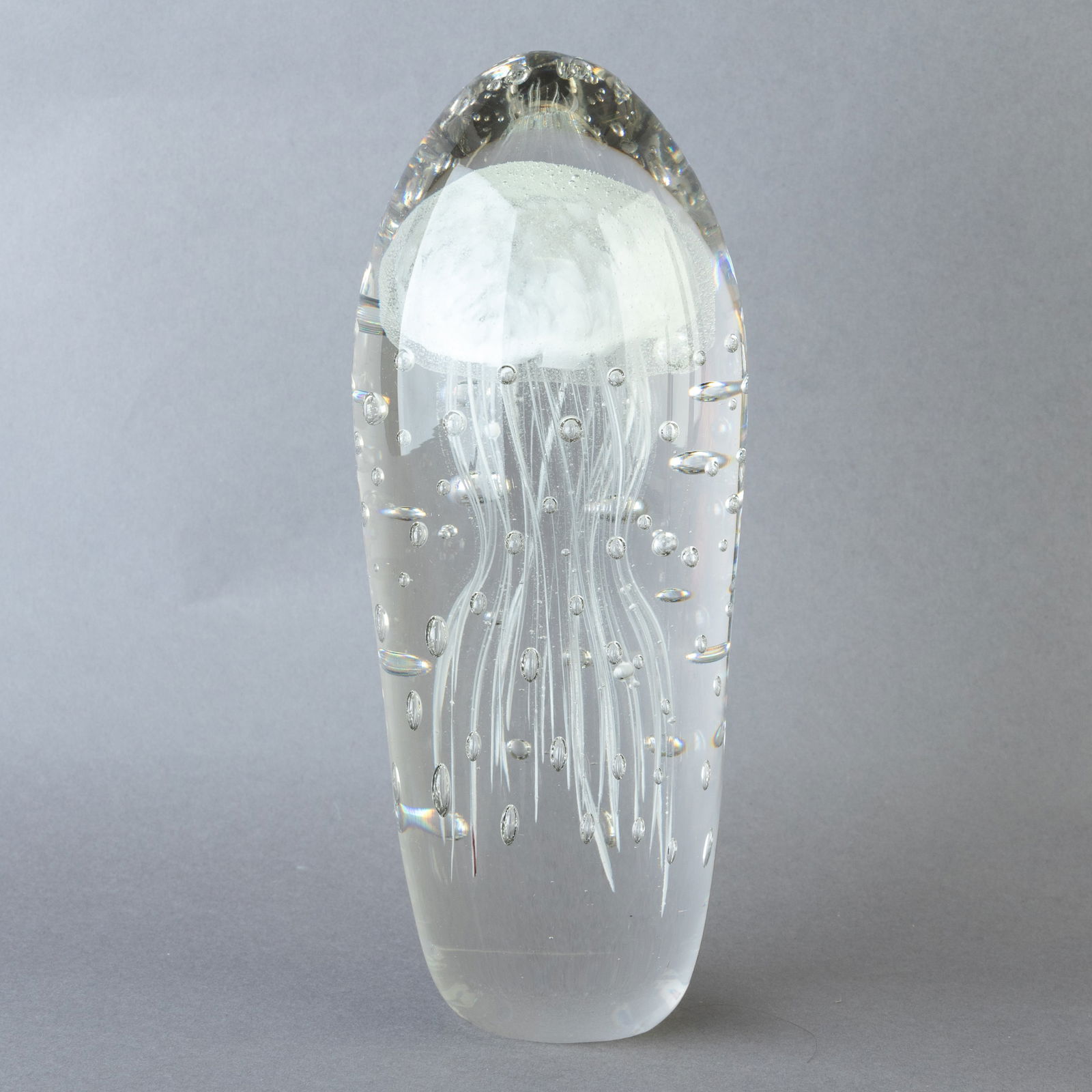 LARGE URANIUM GLASS MEDUSA PAPERWEIGHT (GLOWS IN DARK) (1 of 4)