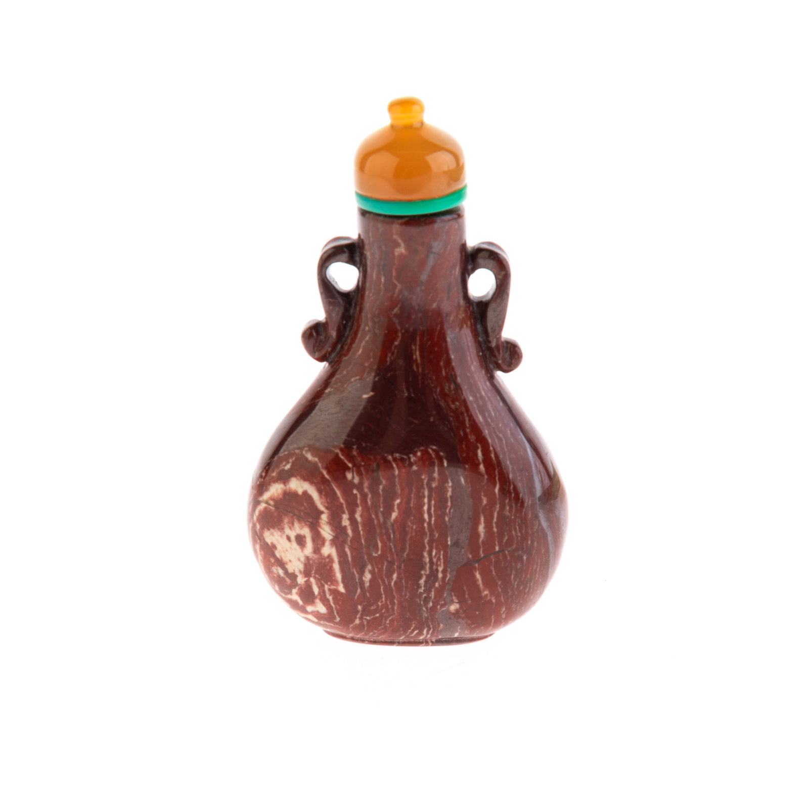 CHINESE QING PERIOD CARVED STONE SNUFF BOTTLE (1 of 3)