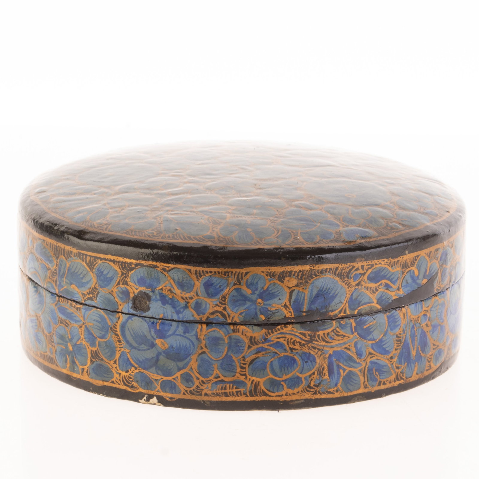 HAND-PAINTED PERSIAN PAPIER MACHE LIDDED BOX (1 of 3)