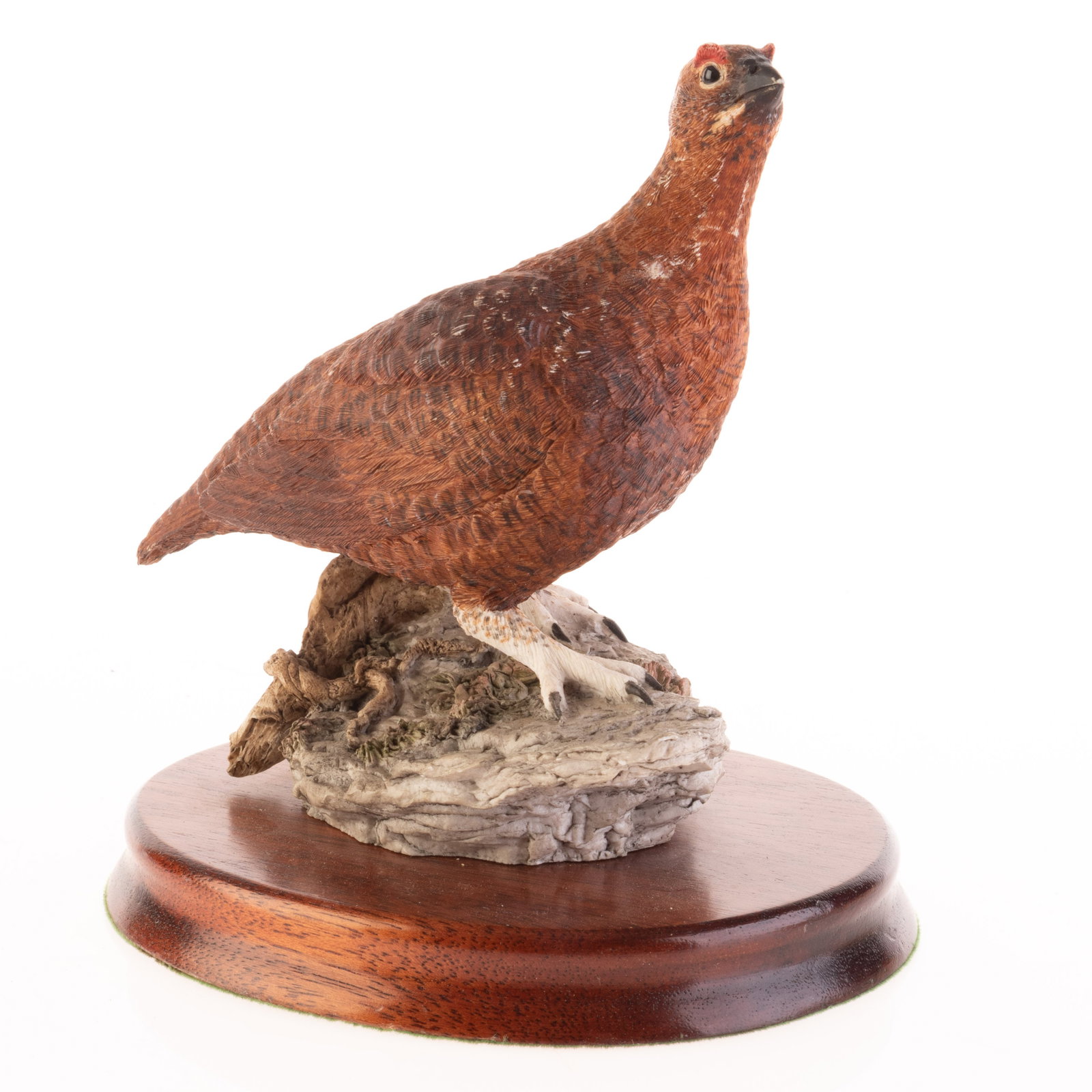 SCOTTISH HAND-PAINTED PORCELAIN GROUSE SCULPTURE: Kindly examine all photographs provided in this listing or ask for a condition report. All items offered are in generally good, pre-owned condition, unless otherwise specifically described. The item i