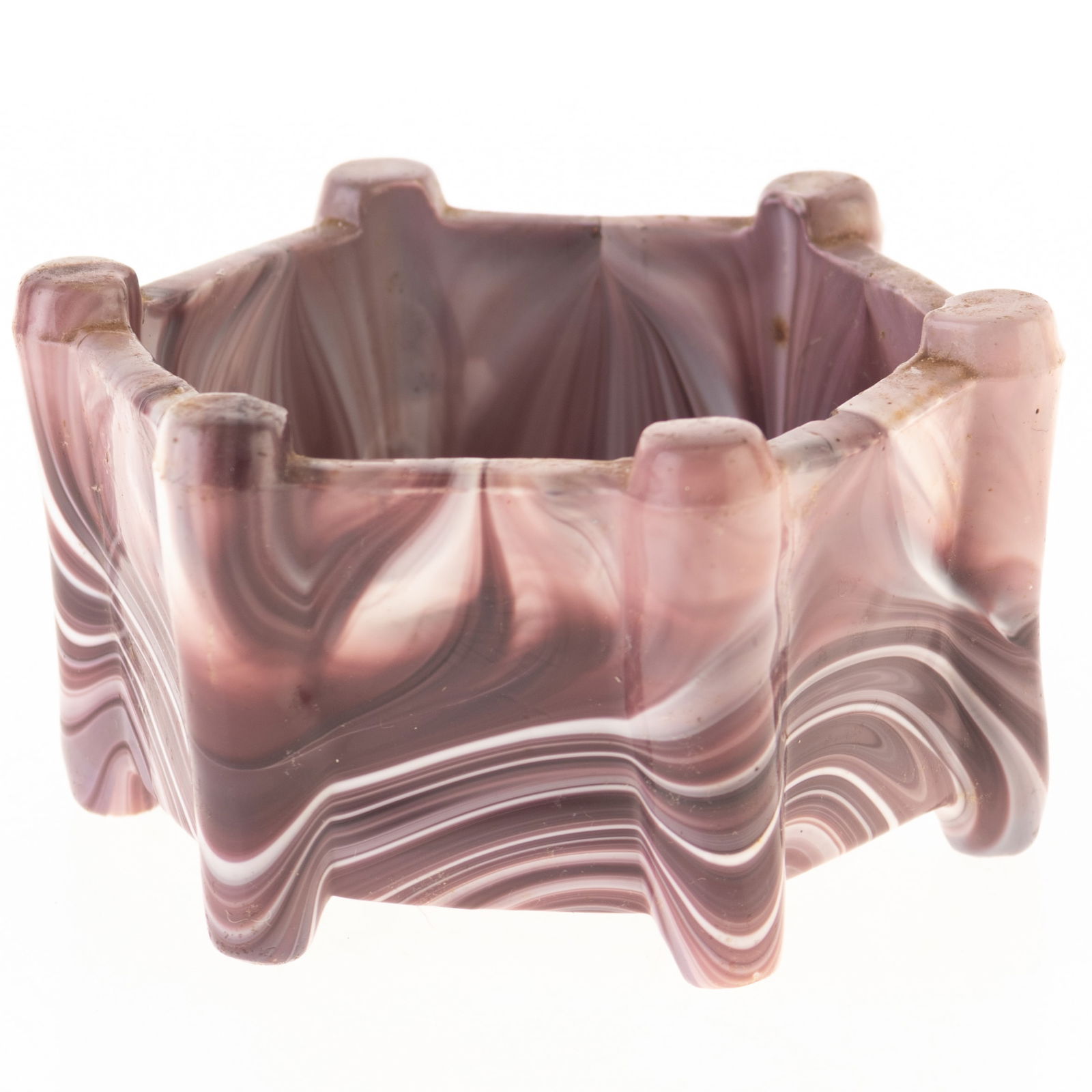 ANTIQUE VICTORIAN SOWERBY PRESSED GLASS ASHTRAY 19TH CENTURY (1 of 3)