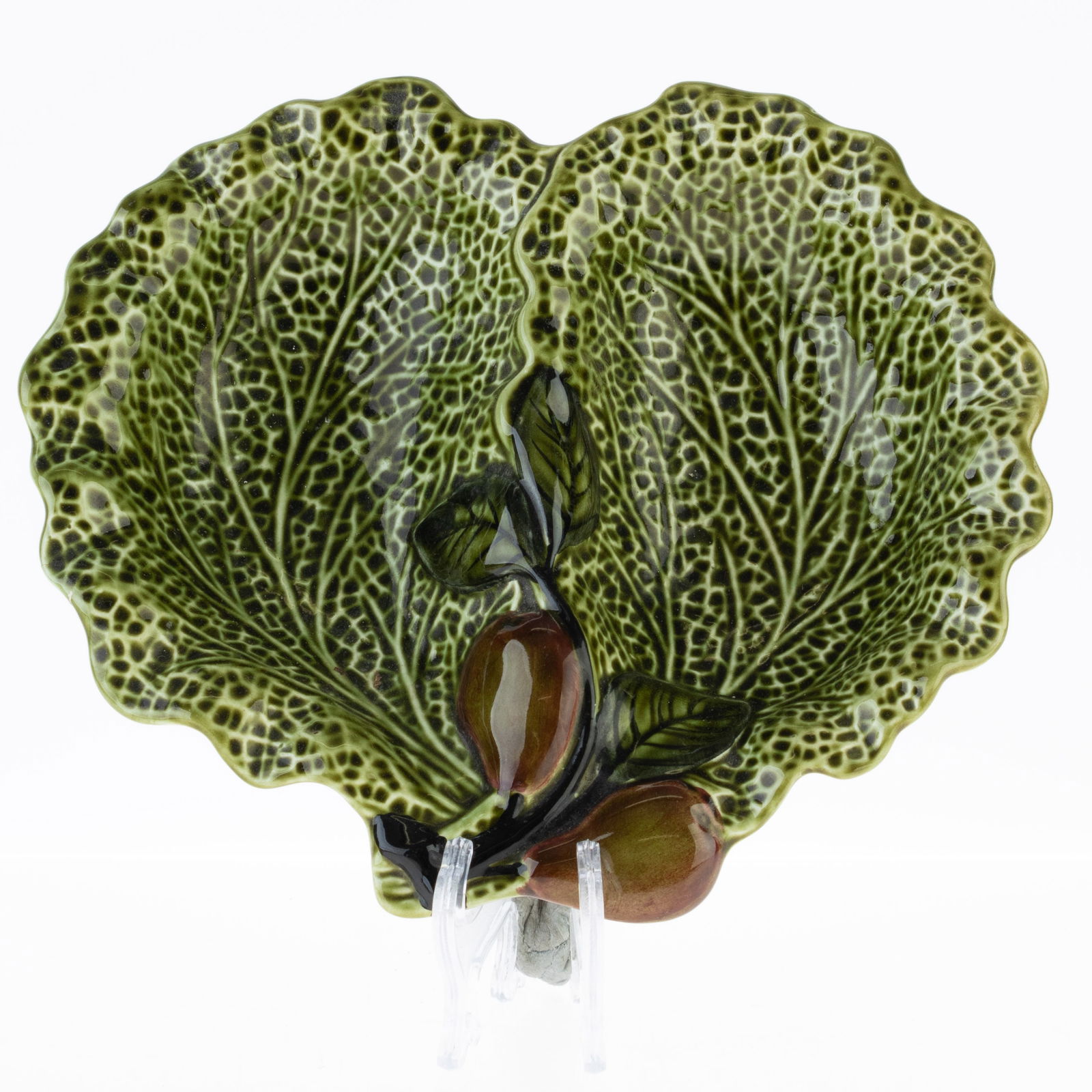 ANTIQUE SHORTER & SON CERAMIC MAJOLICA POTTERY CABBAGE DISH (1 of 4)