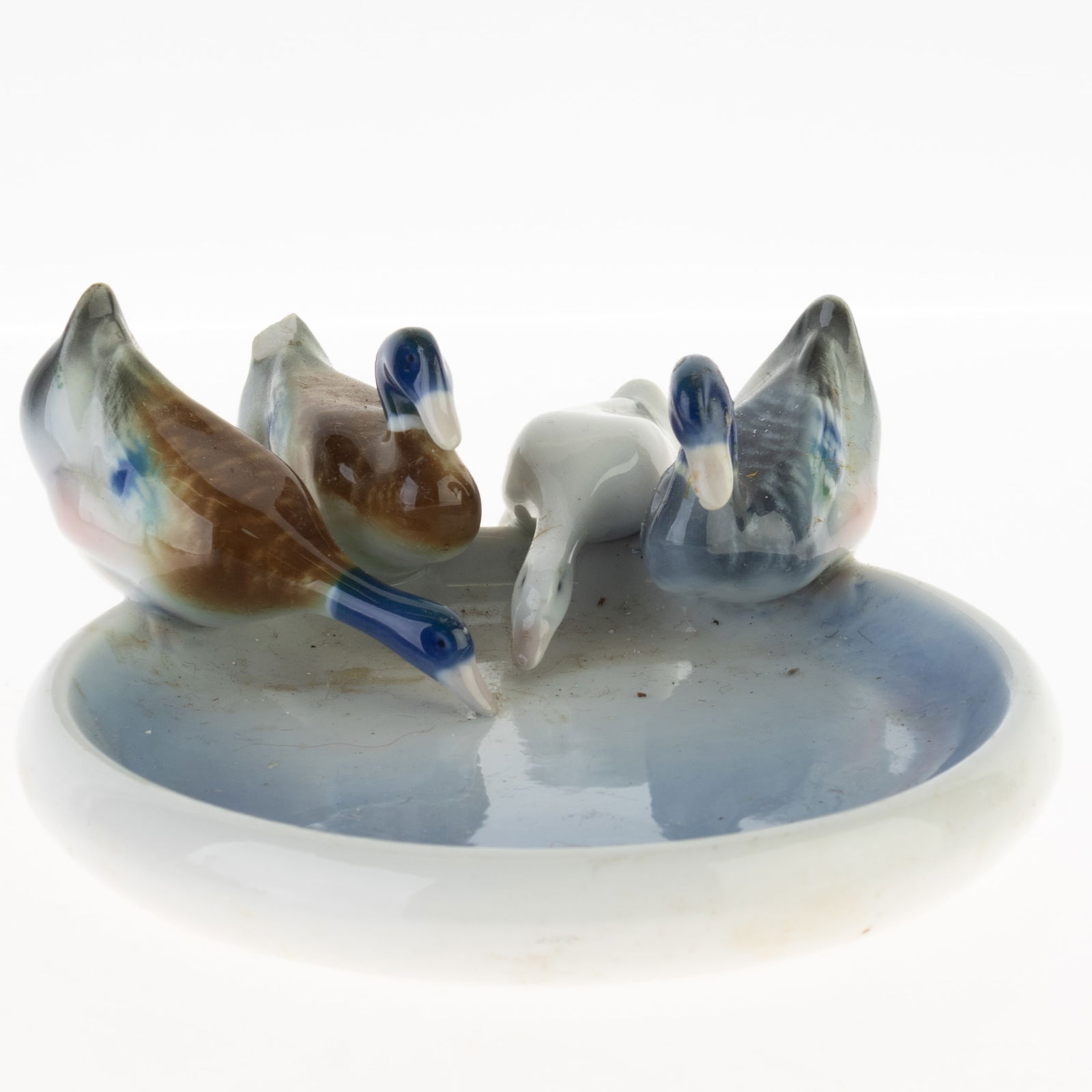 WALTER BOSSE GERMAN PORCELAIN DUCKS DISH IN STYLE OF ROYAL COPENHAGEN (1 of 5)