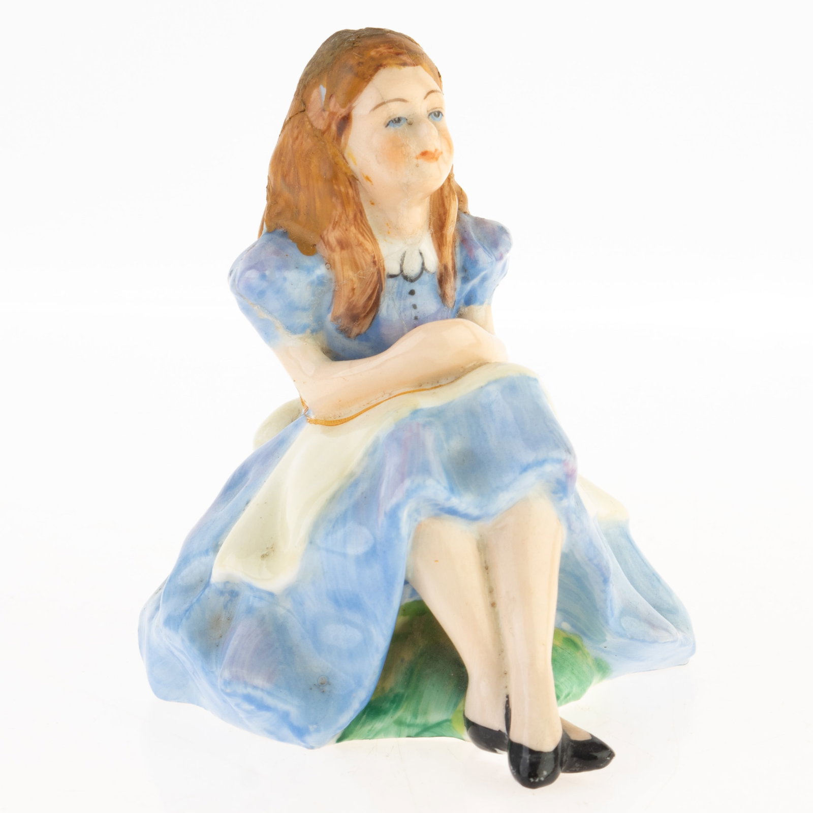 VINTAGE ALICE IN WONDERLAND ALTON PORCELAIN FIGURE: From a collection of Wedgwood and other selected ceramic/porcelain objects. Kindly examine all photographs provided in this listing or ask for a condition report. All items offered are in generally go