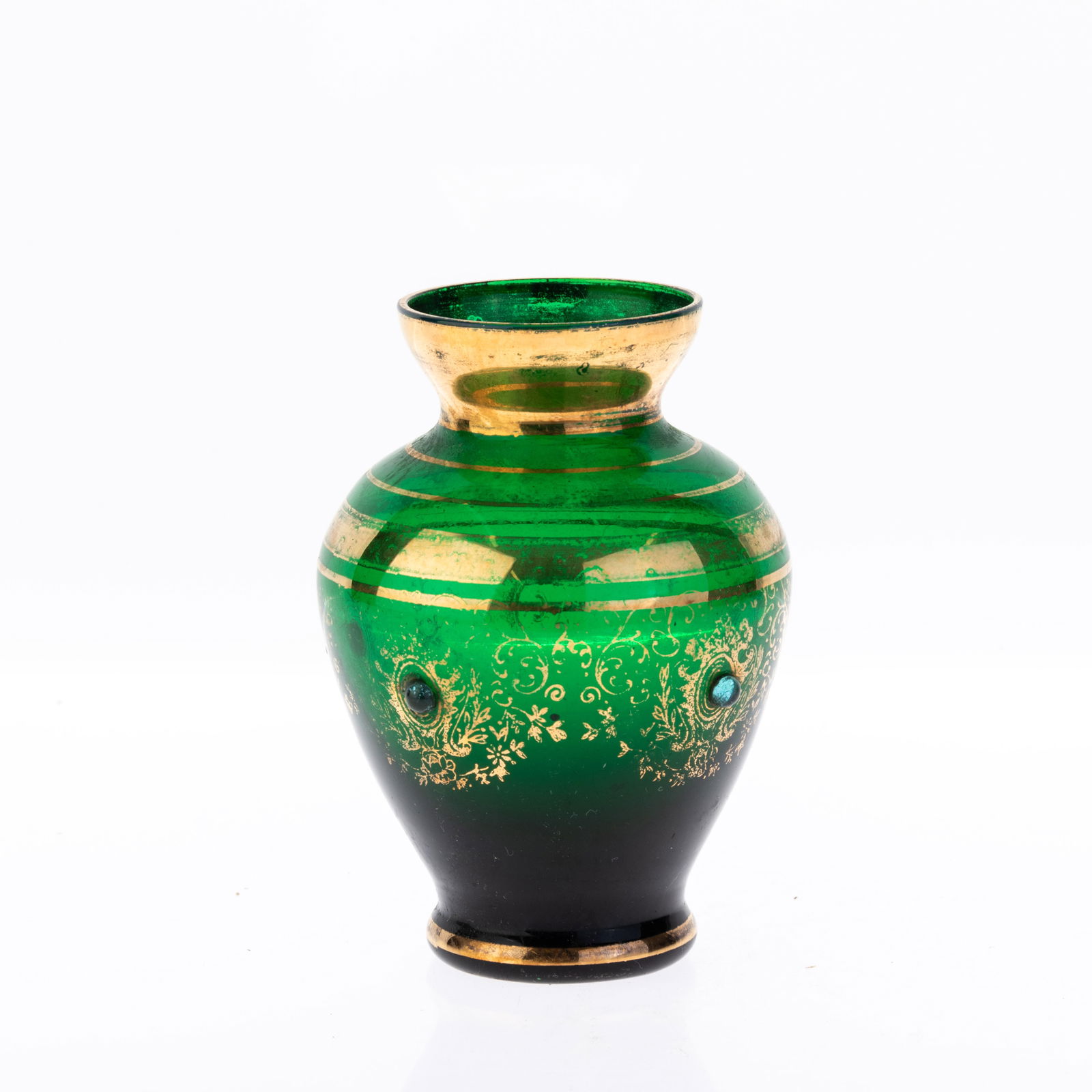 GILT GLASS CONTINENTAL VASE (1 of 5)