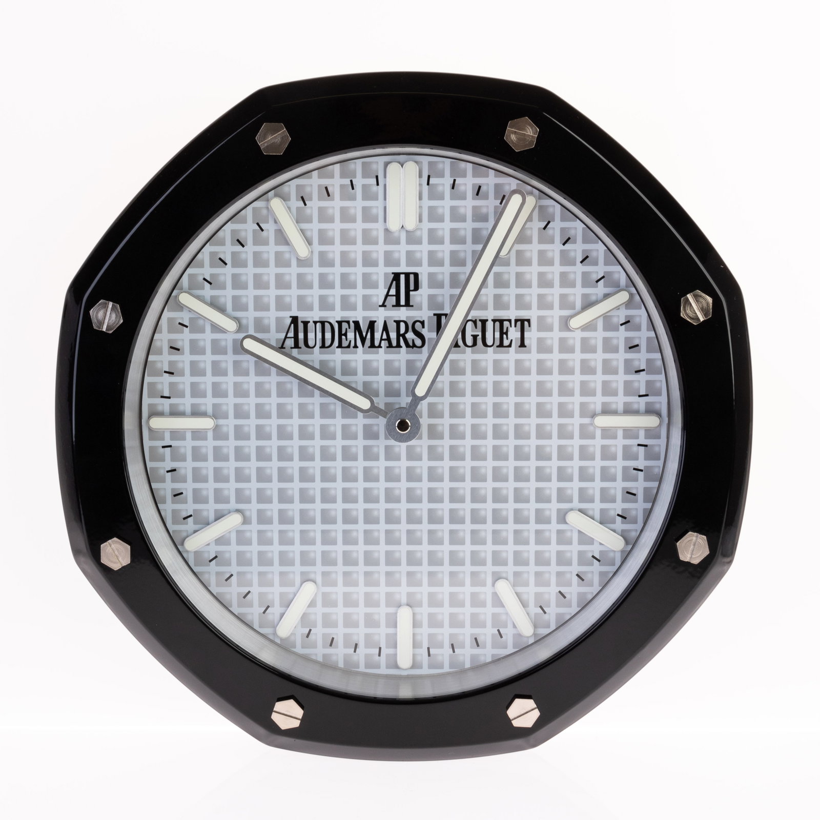 AUDEMARS AP ADVERTISING OFFICIAL DEALERSHIP CLOCK: (HEIGHT) 35CM.From a collection of Wedgwood and other selected ceramic/porcelain objects. Kindly examine all photographs provided in this listing or ask for a condition report. All items offered are i