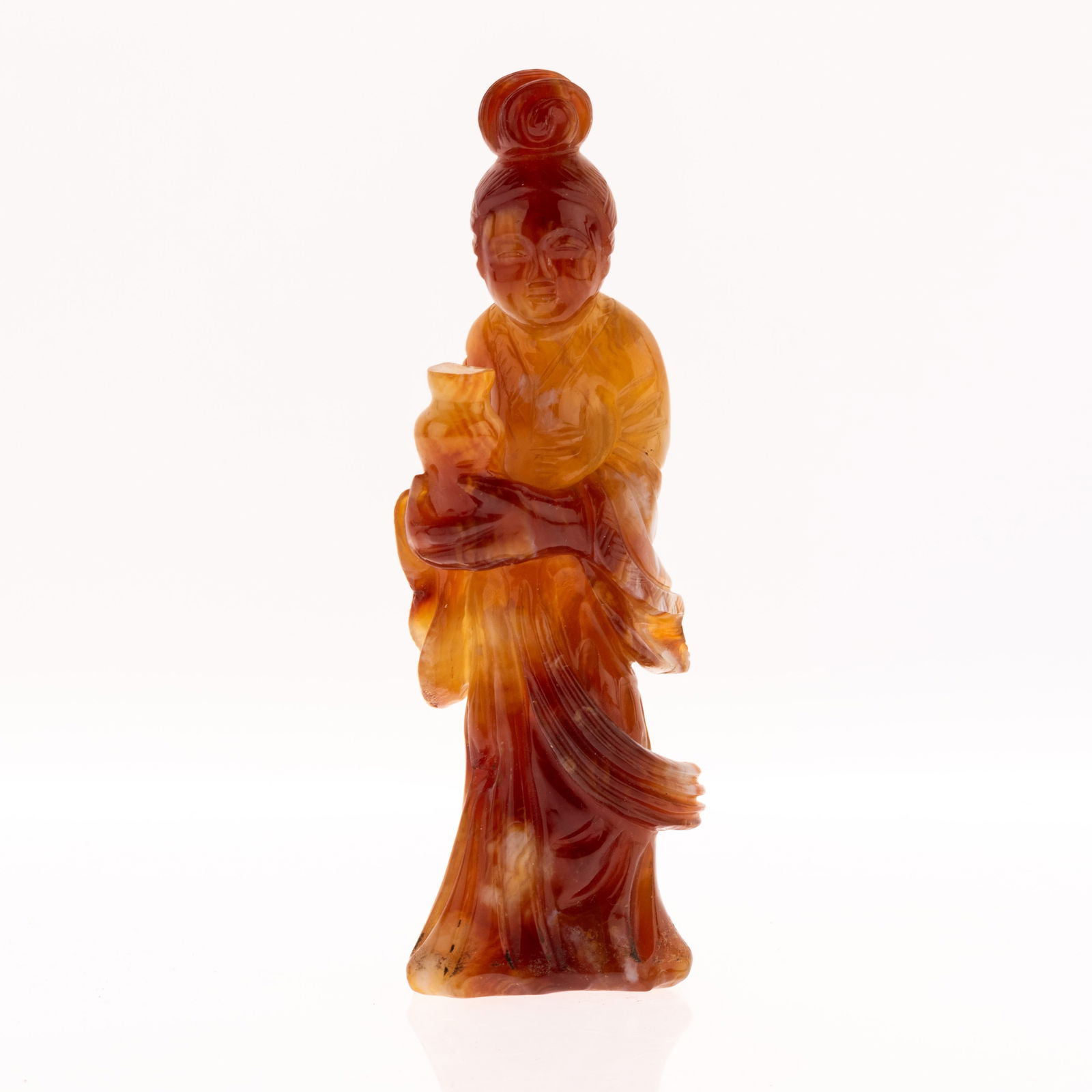 CHINESE JADE FIGURE OF AN OLD WOMAN (1 of 3)