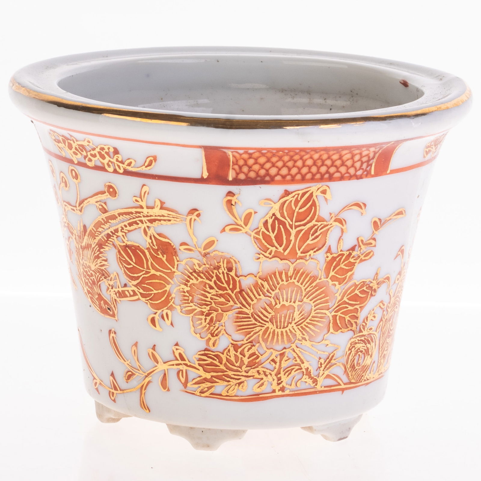 CHINESE HAND-PAINTED PORCELAIN CERAMIC PLANTER VASE (1 of 4)