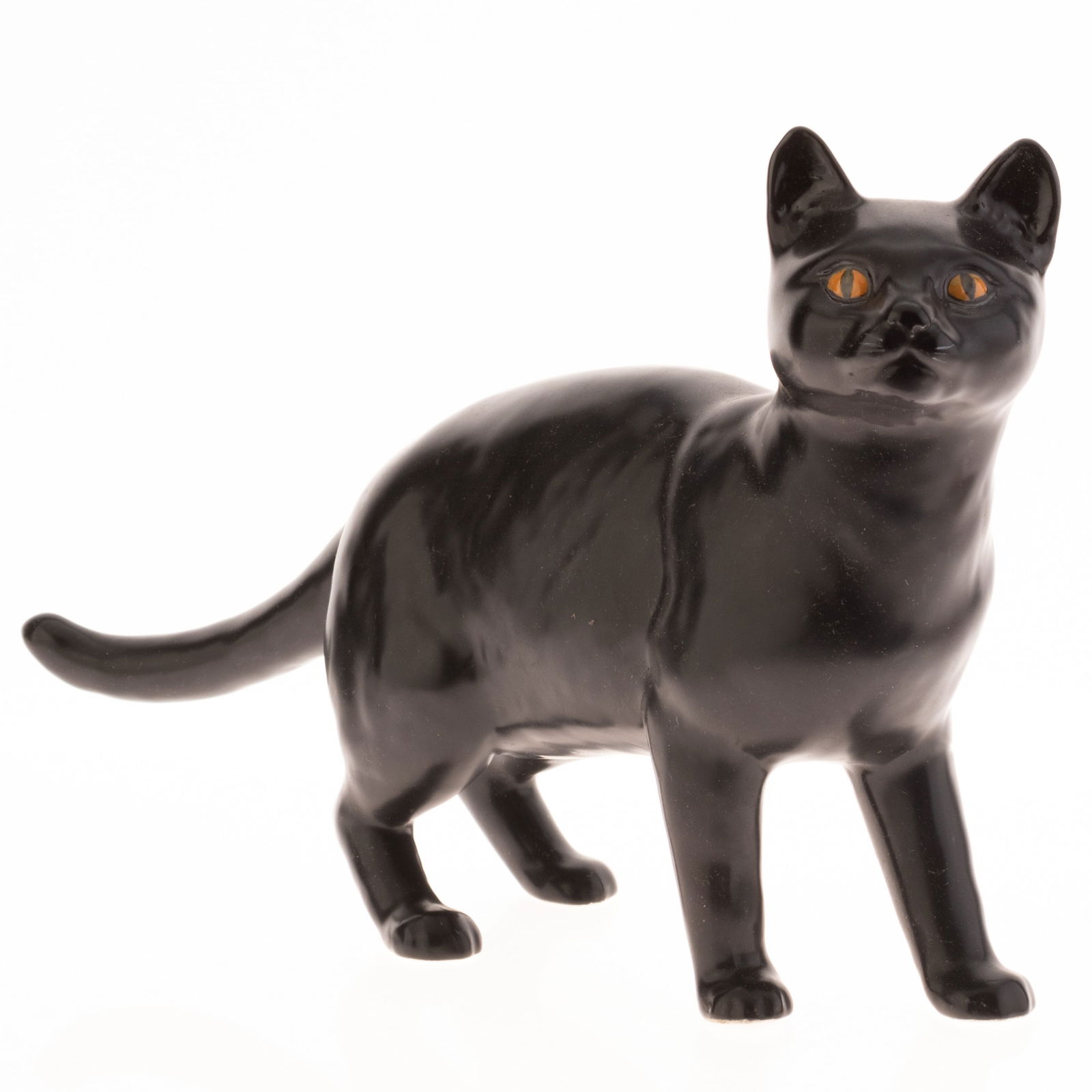 SYLVAC PORCELAIN CERAMIC BLACK CAT FIGURE (1 of 4)