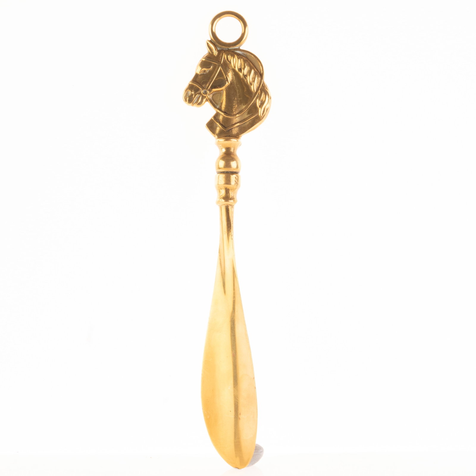 ANTIQUE BRASS HORSE SHOE HORN: Kindly examine all photographs provided in this listing or ask for a condition report. All items offered are in generally good, pre-owned condition, unless otherwise specifically described. The item i