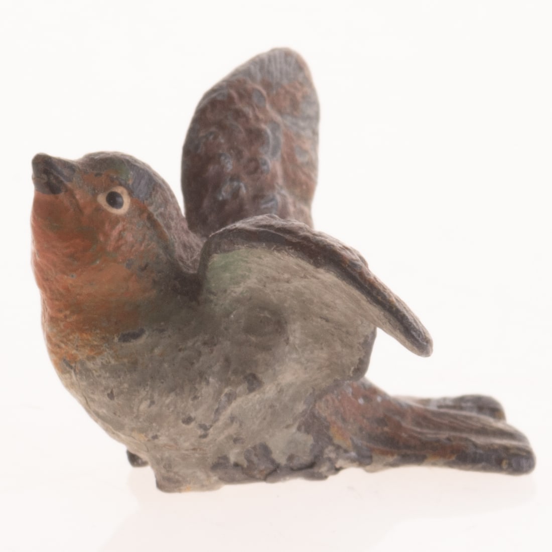 COLD-PAINTED VIENNA BRONZE BIRD FIGURE (1 of 4)