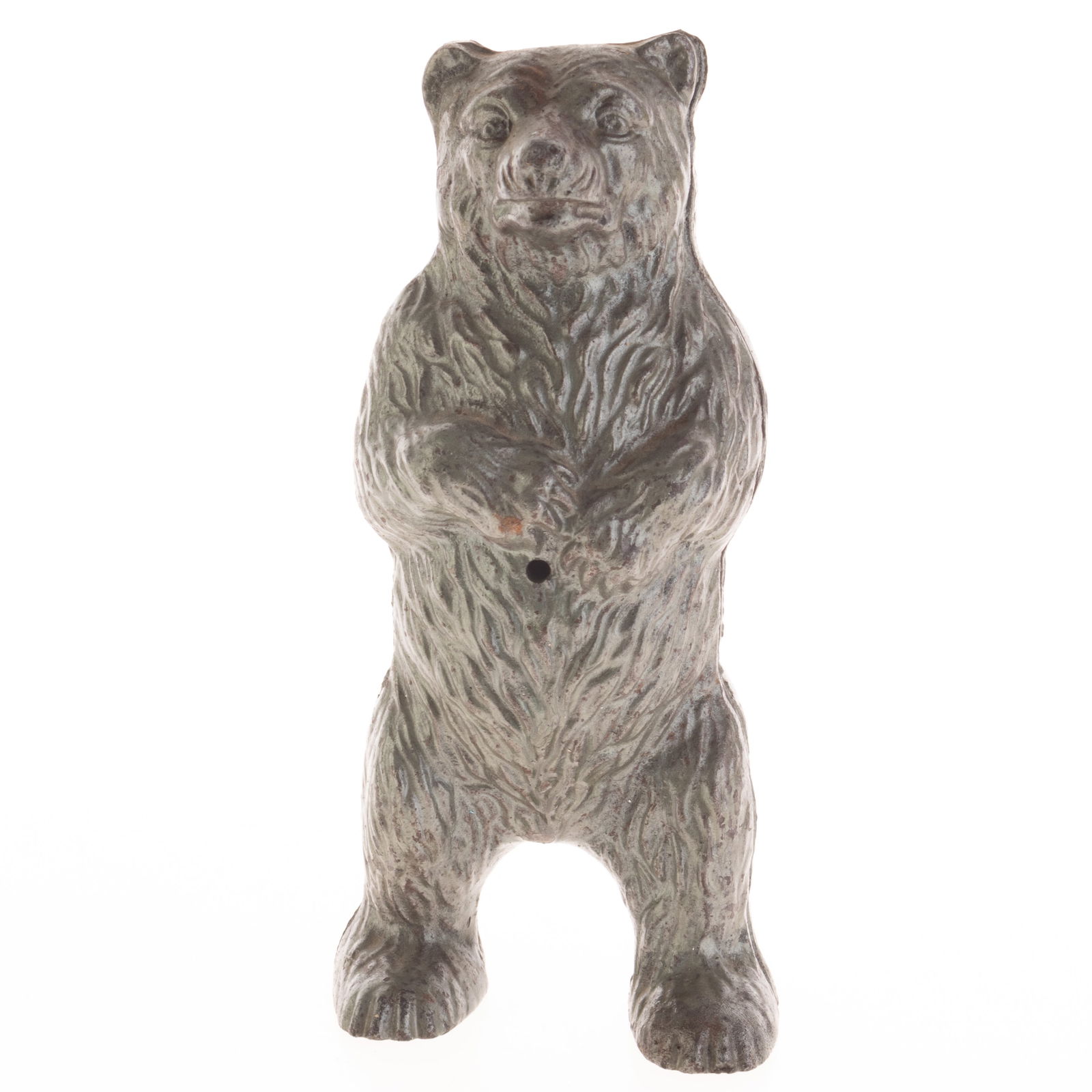 ANTIQUE CAST IRON BEAR COIN BANK (1 of 4)