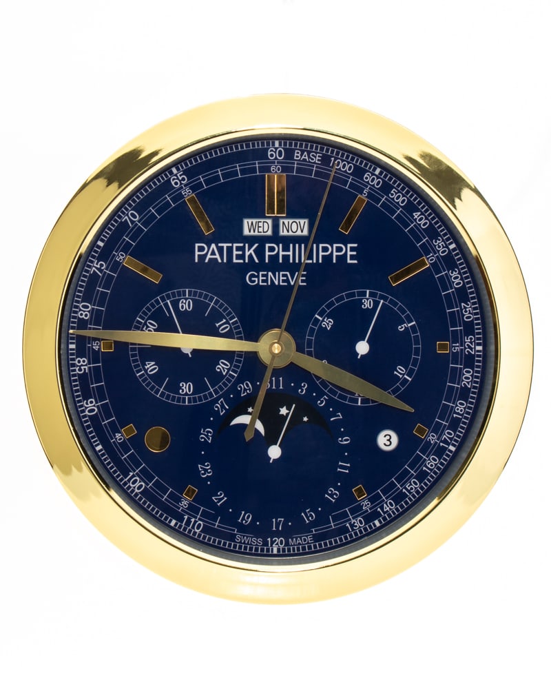 GOLD PATEK PHILIPPE AUTHORISED GENEVE WATCH DEALERSHIP CLOCK (1 of 1)