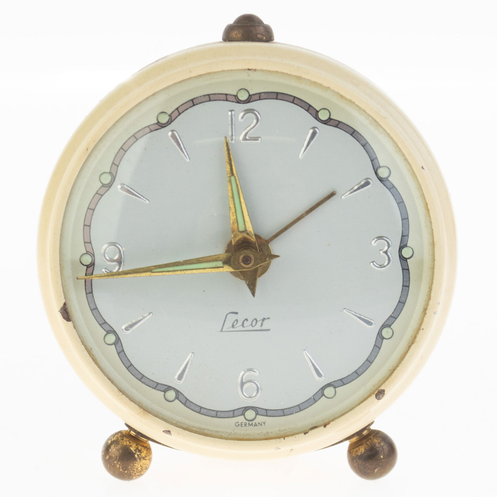 MID CENTURY GERMAN MECHANICAL ALARM CLOCK (1 of 3)