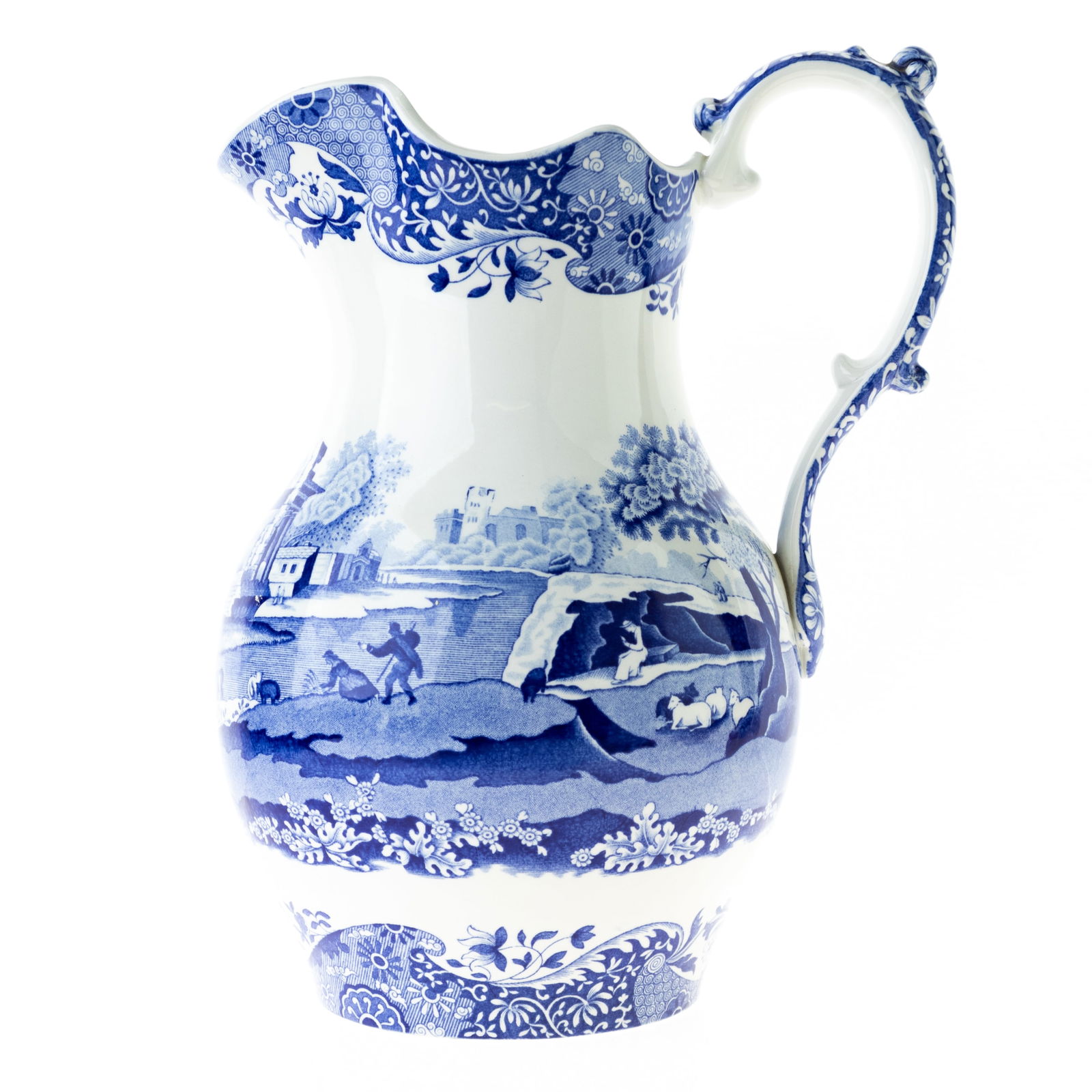 SPODE COPELAND BLUE ITALIAN CERAMIC PORCELAIN PITCHER JUG (1 of 4)