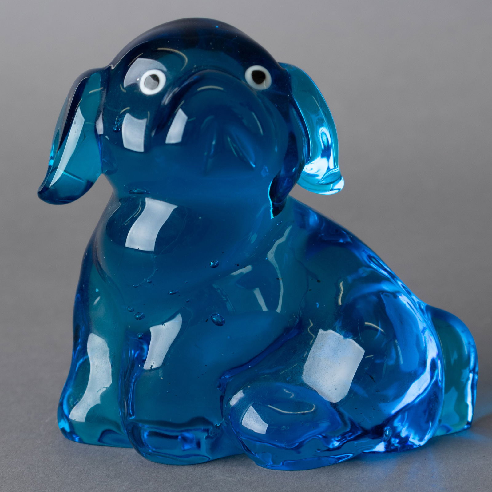MID CENTURY MURANO VENETIAN HAND BLOWN GLASS DOG PAPERWEIGHT FIGURE (1 of 4)