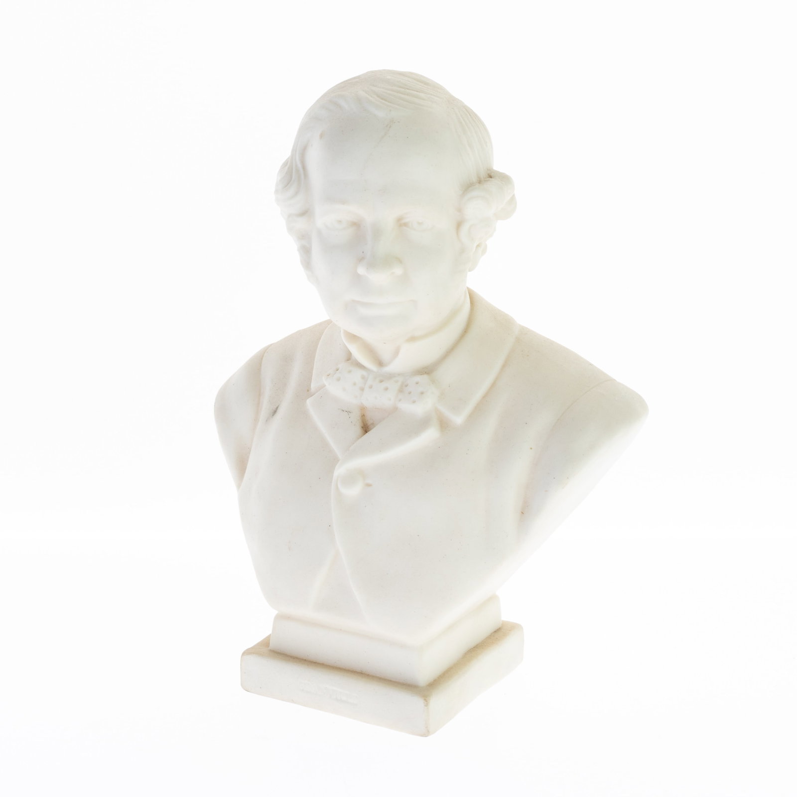 ANTIQUE ENGLISH PARIAN BUST: (HEIGHT) 17.5CM.From a collection of Wedgwood and other selected ceramic/porcelain objects. Kindly examine all photographs provided in this listing or ask for a condition report. All items offered are