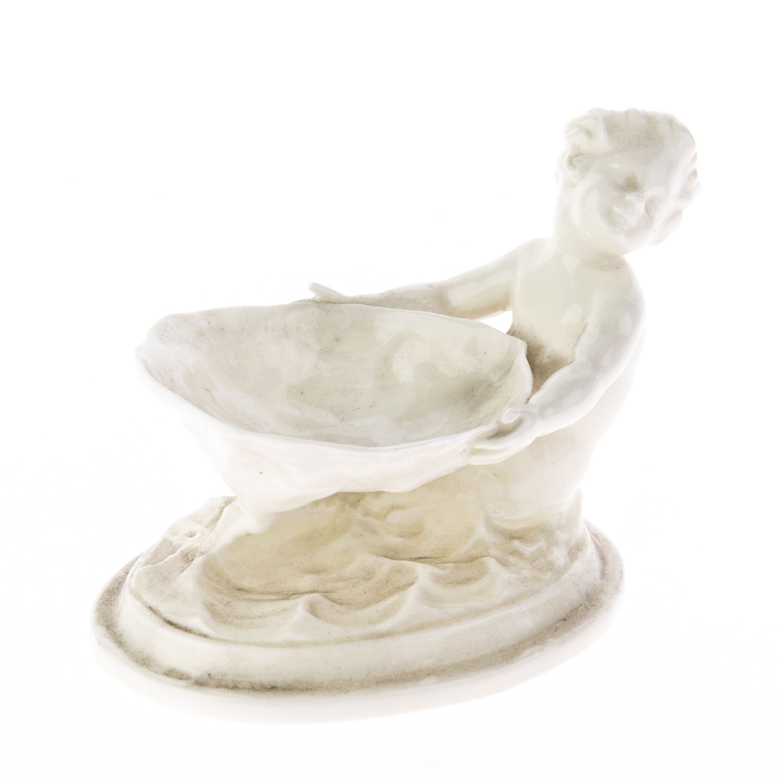 ANTIQUE ROYAL WORCESTER PORCELAIN CERAMIC PUTTO CELLAR (1 of 2)