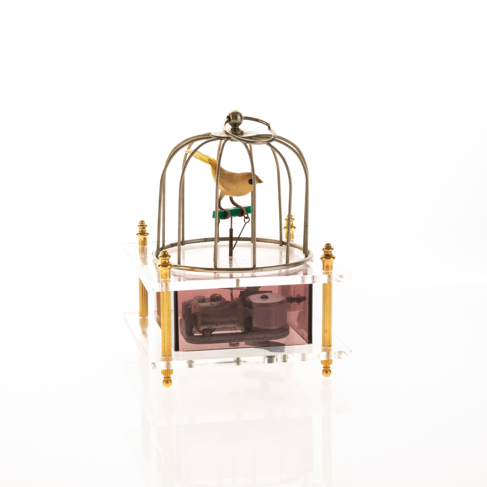 MUSICAL WIND UP AUTOMATON BIRD CAGE (1 of 2)