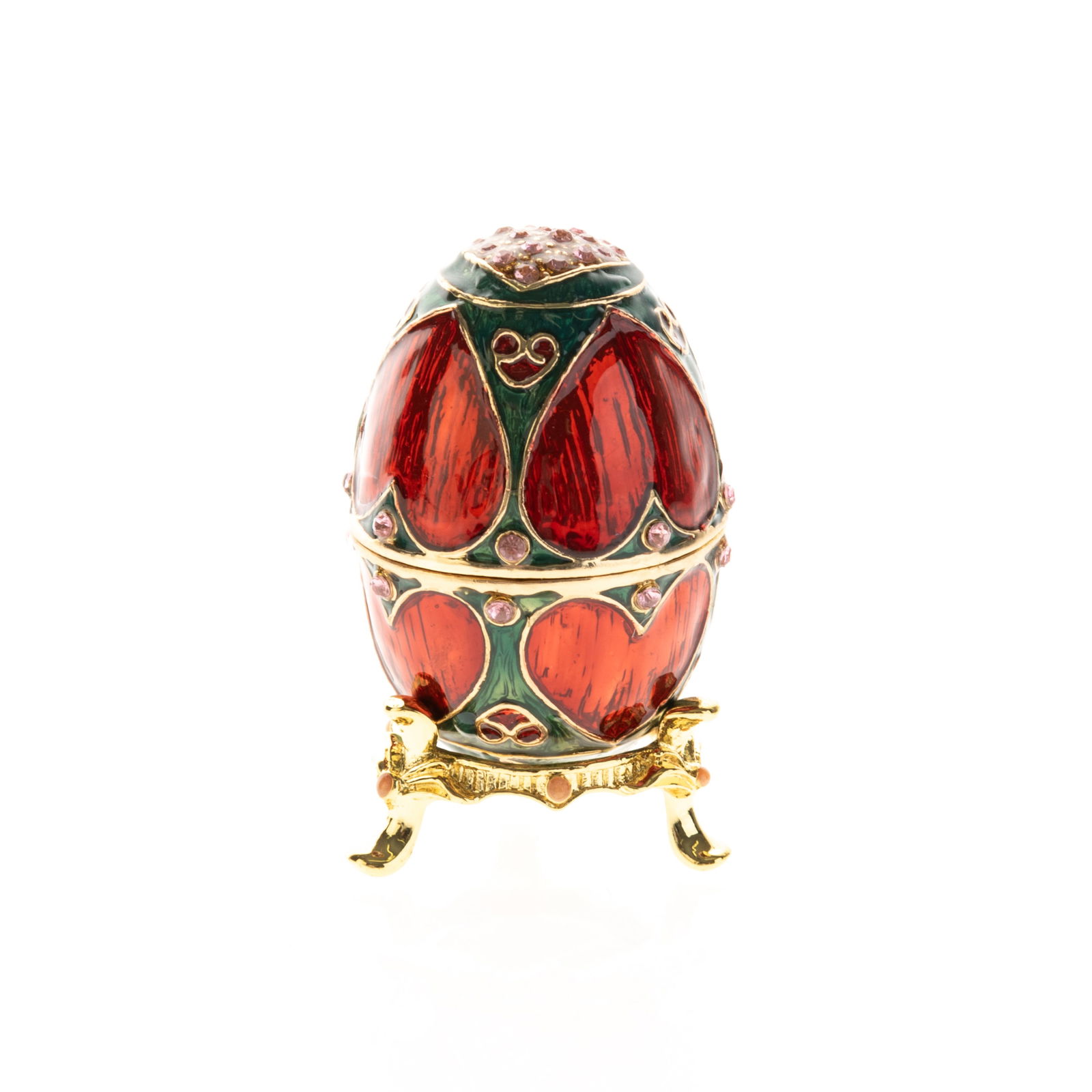 FABERGE STYLE ENAMEL EGG JEWELLERY BOX (1 of 2)