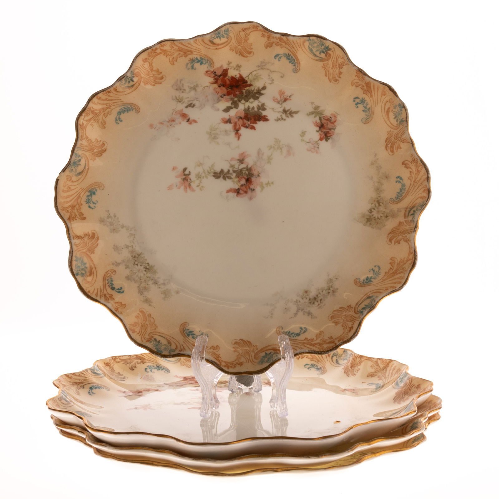 FOUR ART NOUVEAU DOULTON BURSLEM PORCELAIN PLATES (1 of 3)