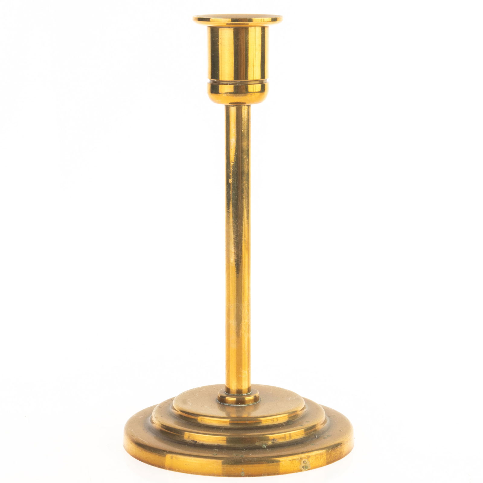 ANTIQUE THREE-TIERED BRASS CANDLE HOLDER (1 of 3)