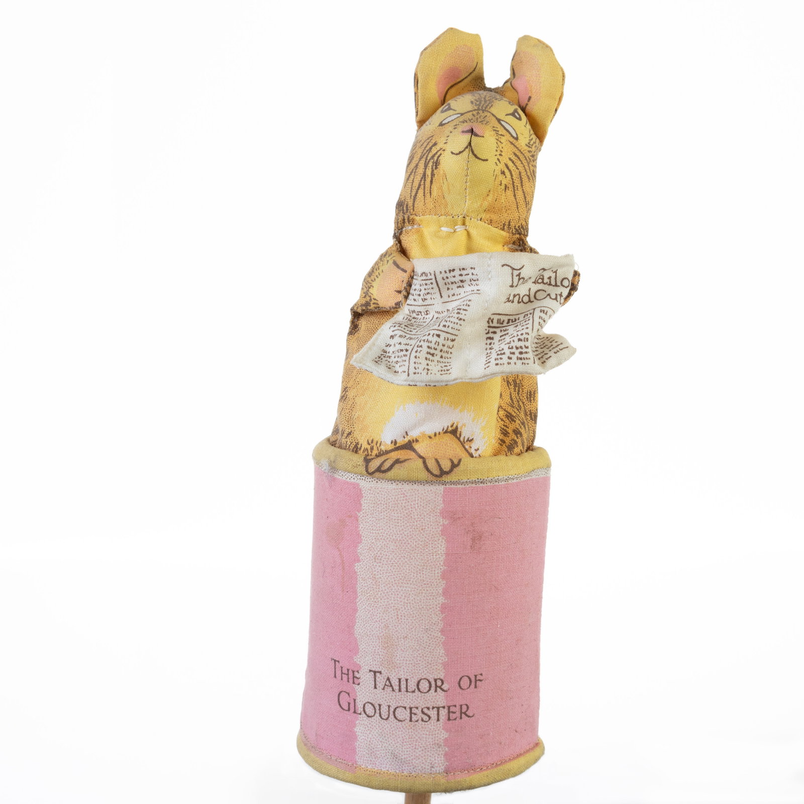 BEATRIX POTTER VINTAGE TAILOR OF GLOUCESTER STICK PUPPET: From a collection of Wedgwood and other selected ceramic/porcelain objects. Kindly examine all photographs provided in this listing or ask for a condition report. All items offered are in generally go