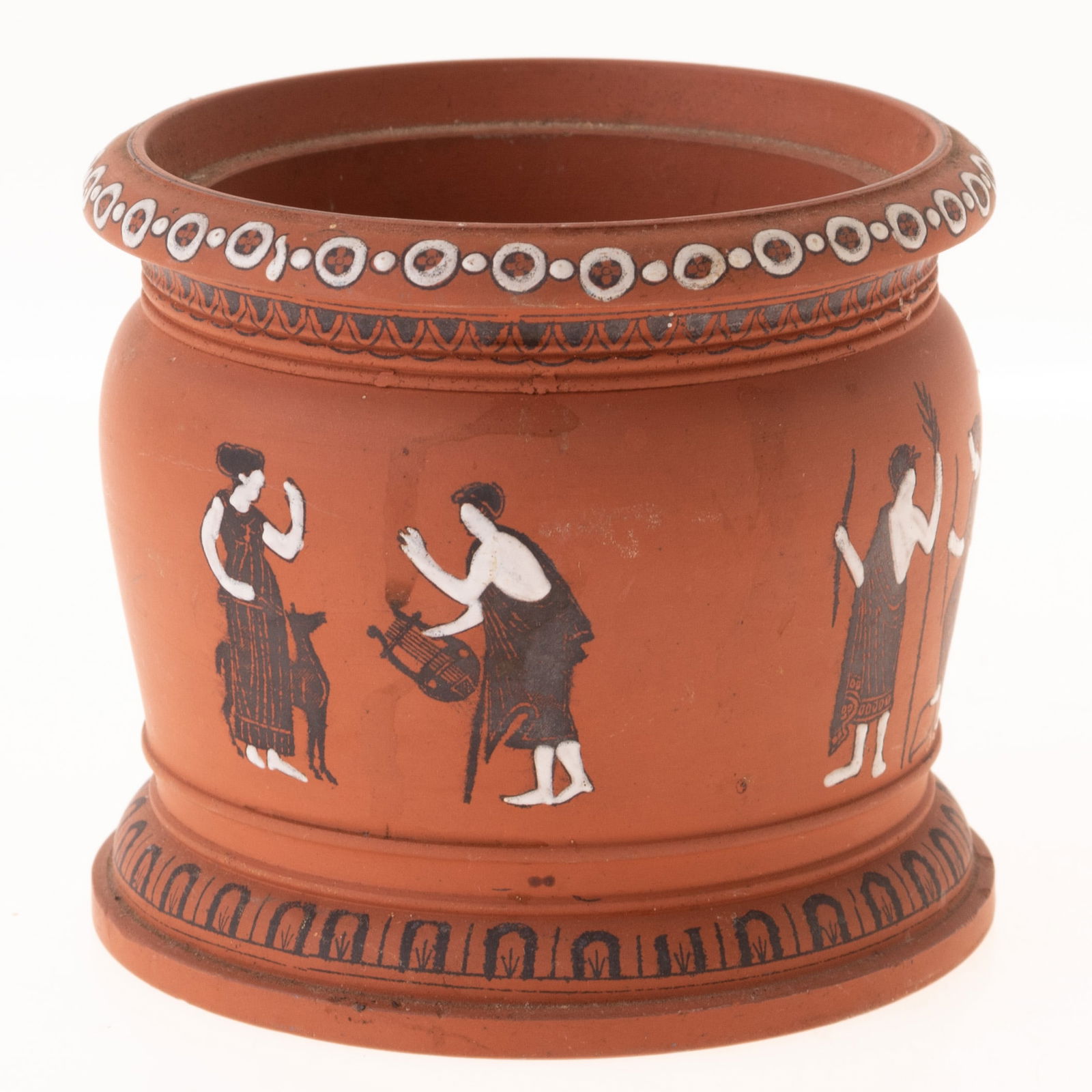 ANTIQUE TERRACOTTA CERAMIC HAND PAINTED VASE AFTER ANTIQUITY (1 of 3)