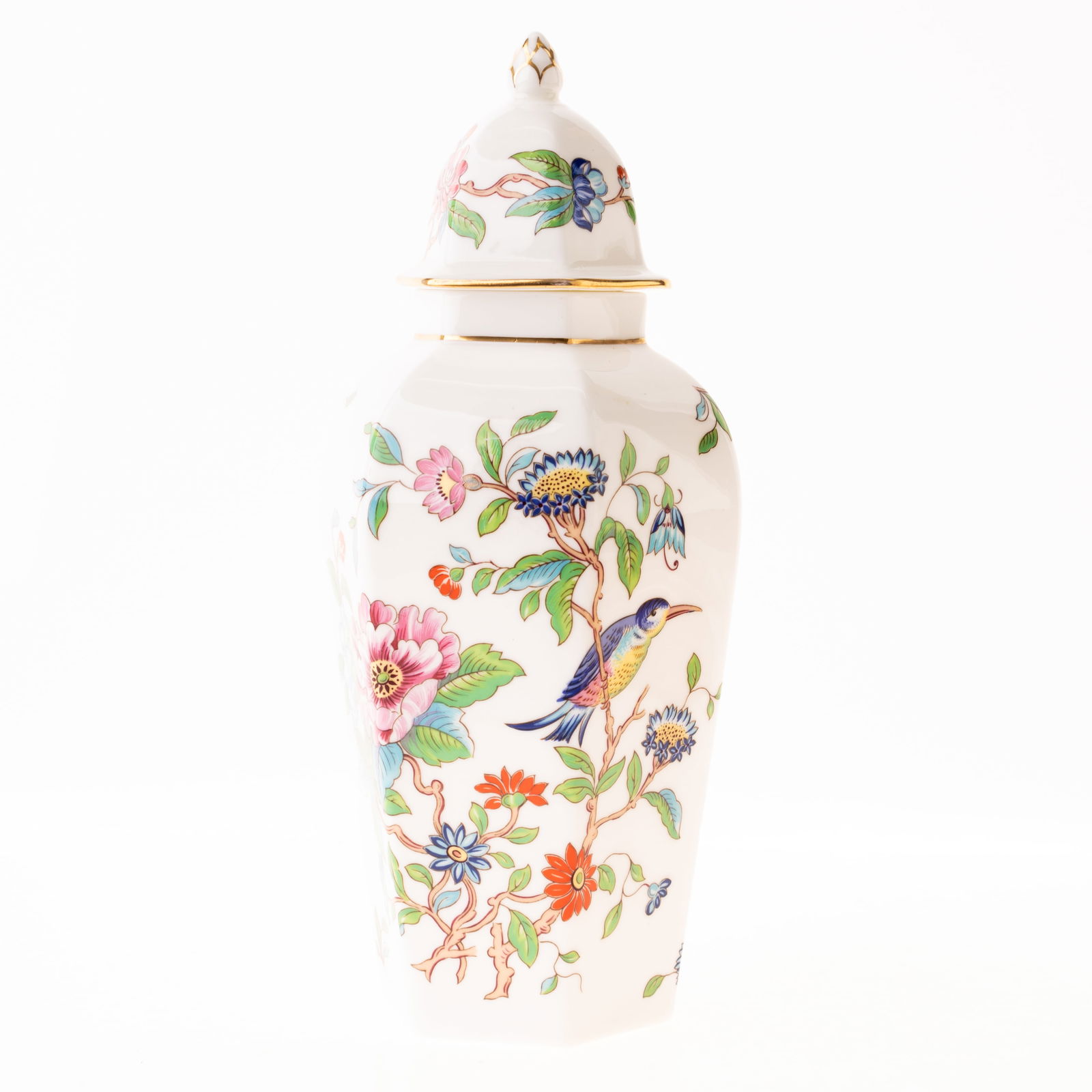 AYNSLEY PEMBROKE PATTERN LIDDED PORCELAIN CERAMIC VASE (1 of 4)