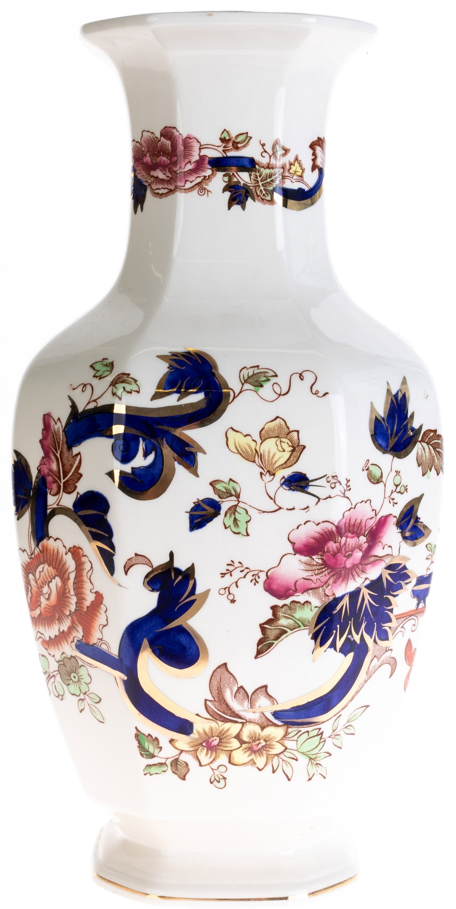MASON'S IRONSTONE IMARI PALETTE VASE: 30x15x15CM.From a collection of Wedgwood and other selected ceramic/porcelain objects. Kindly examine all photographs provided in this listing or ask for a condition report. All items offered are in g