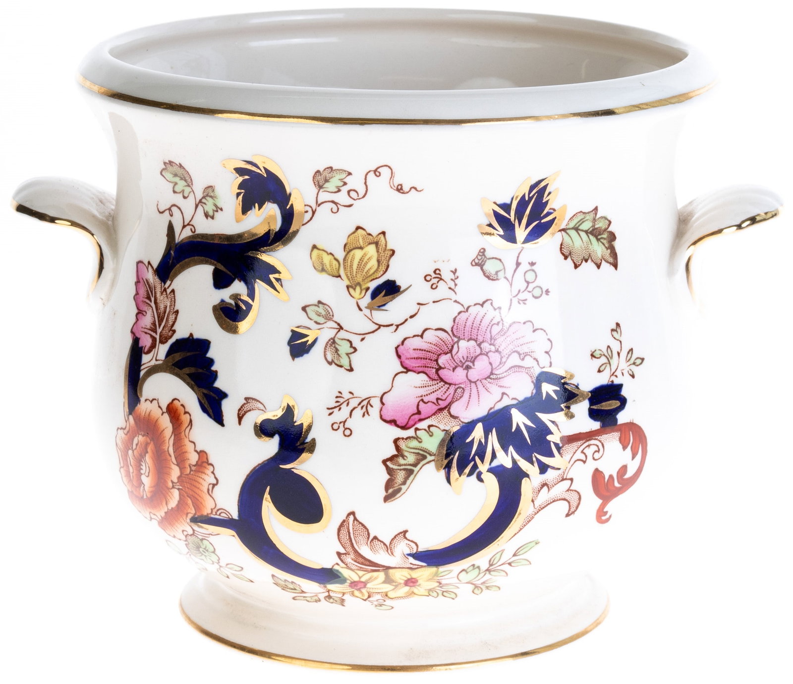 MASON'S IRONSTONE IMARI PALETTE PLANTER: 16x14x12.5CM.From a collection of Wedgwood and other selected ceramic/porcelain objects. Kindly examine all photographs provided in this listing or ask for a condition report. All items offered are in