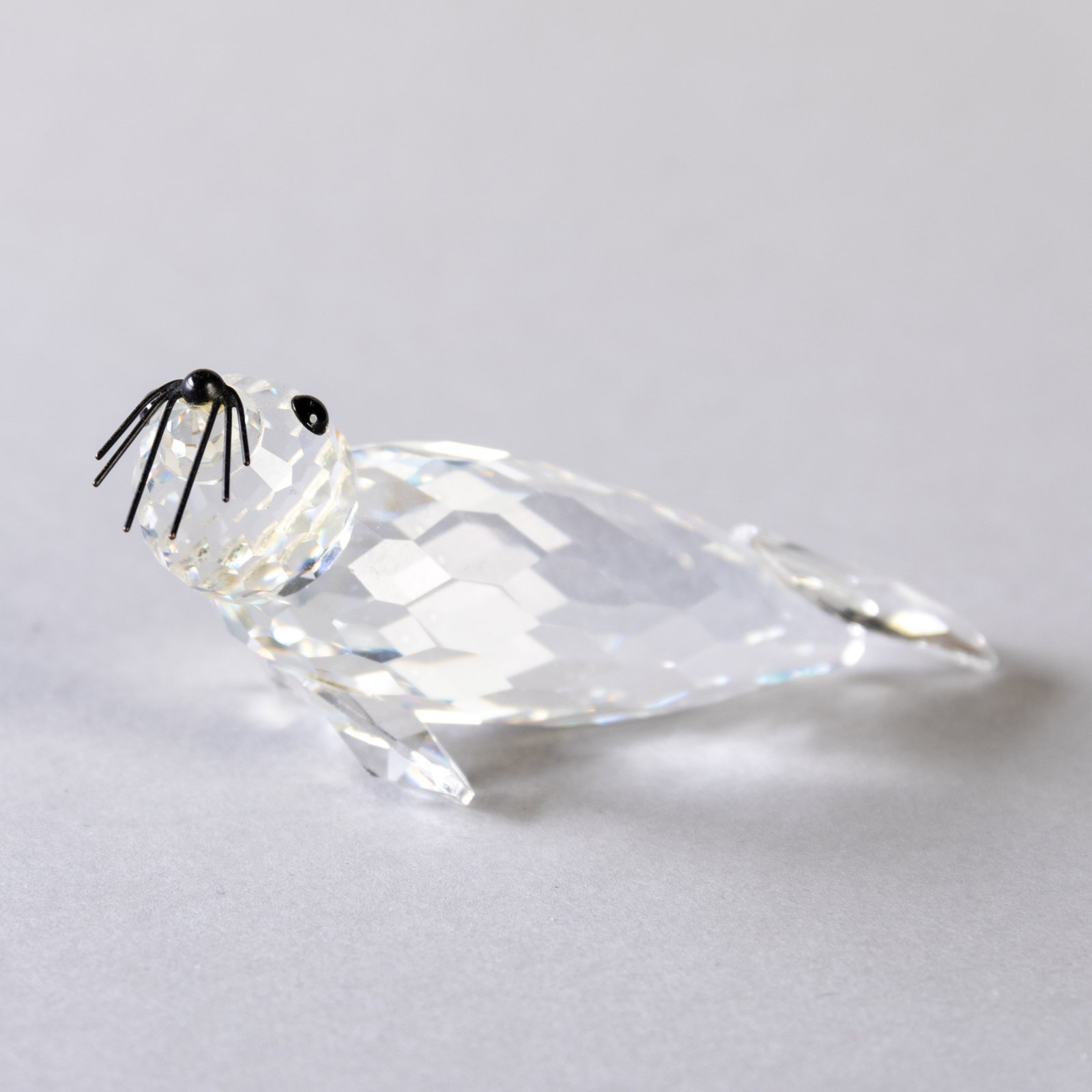 SWAROVSKI CRYSTAL GLASS SCULPTURE: (L) 8CM.From a collection of Wedgwood and other selected ceramic/porcelain objects. Kindly examine all photographs provided in this listing or ask for a condition report. All items offered are in gene