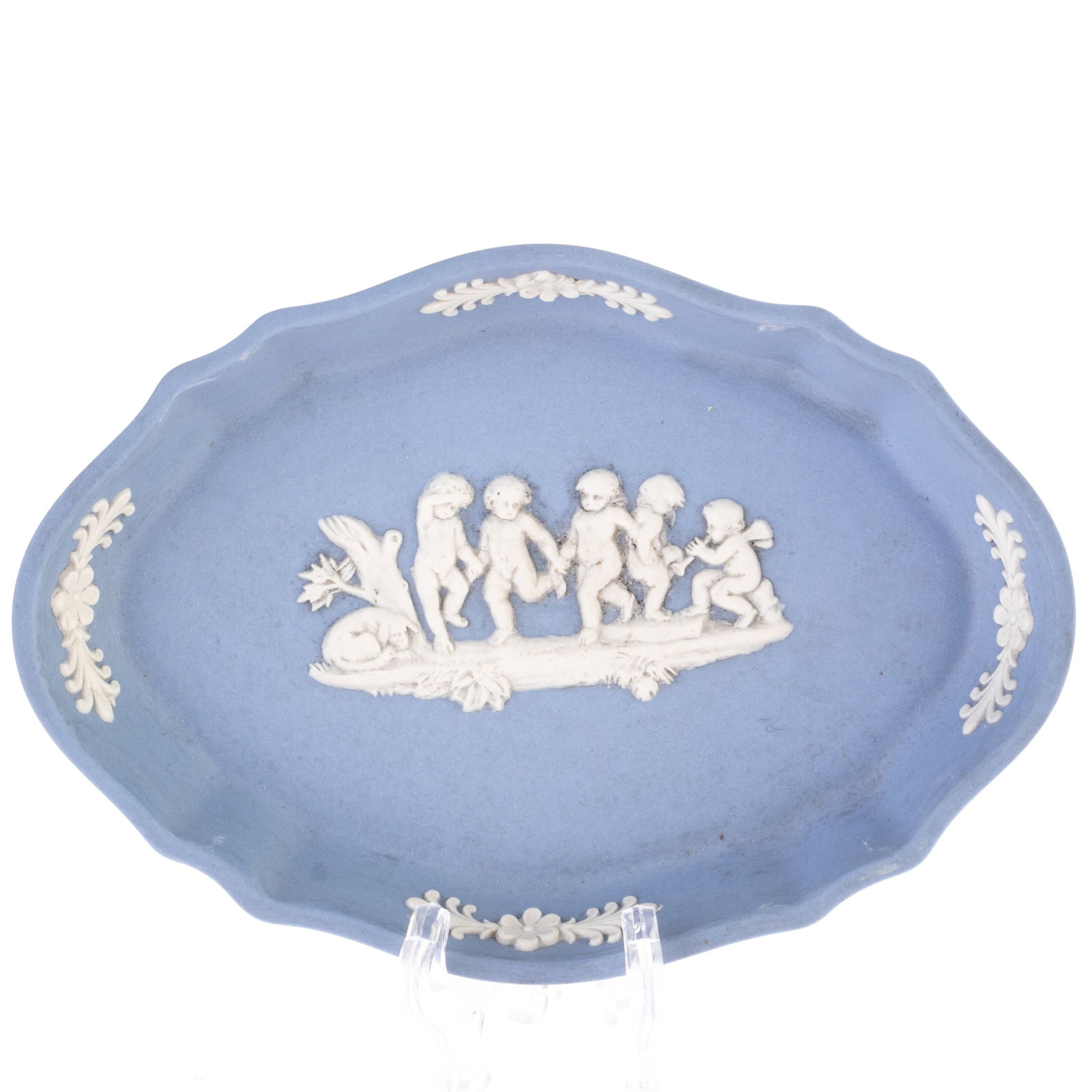 WEDGWOOD BLUE JASPER CERAMIC CLASSICAL CAMEO TRAY (1 of 3)